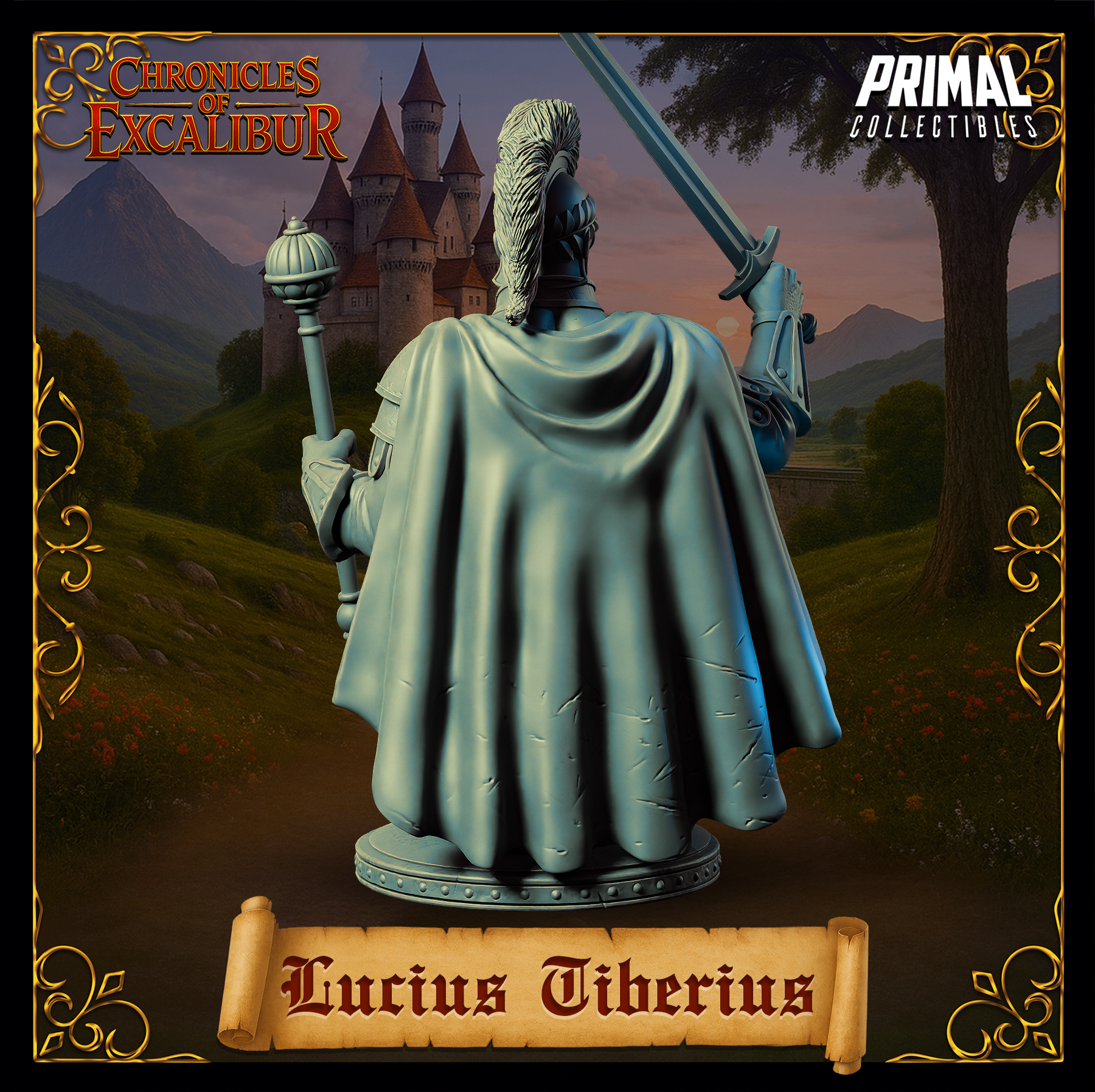 King Lucius Tiberius - Bust - Chronicles of Excalibur - Primal Collectibles