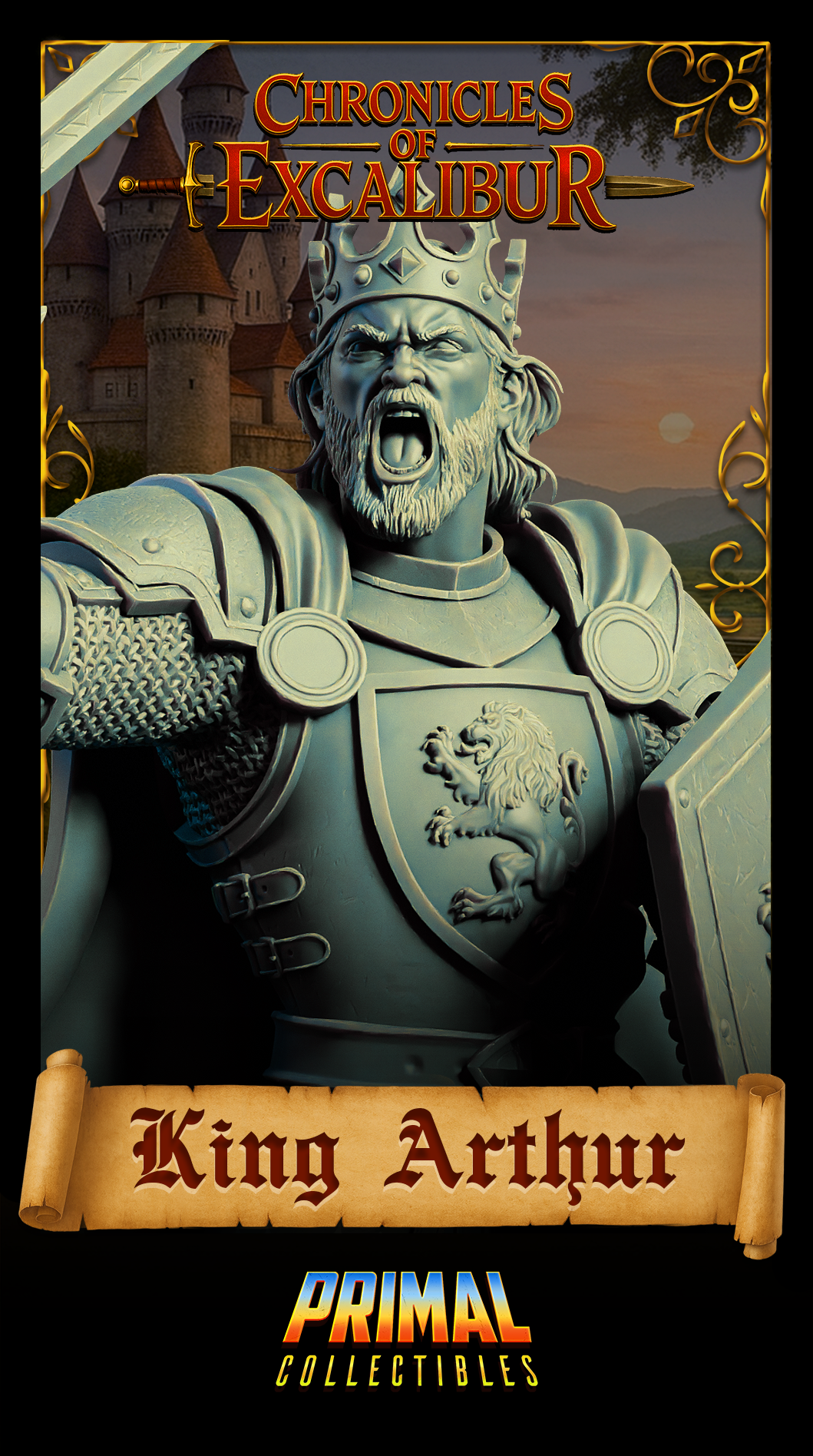 Adult King Arthur - Bust - Chronicles of Excalibur - Primal Collectibles
