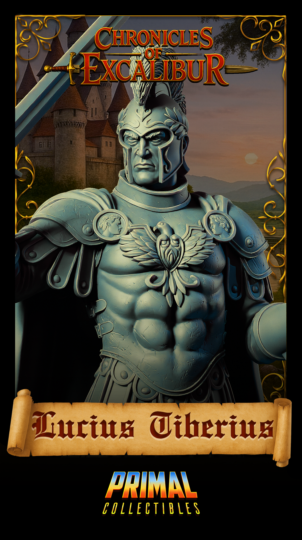 King Lucius Tiberius - Bust - Chronicles of Excalibur - Primal Collectibles