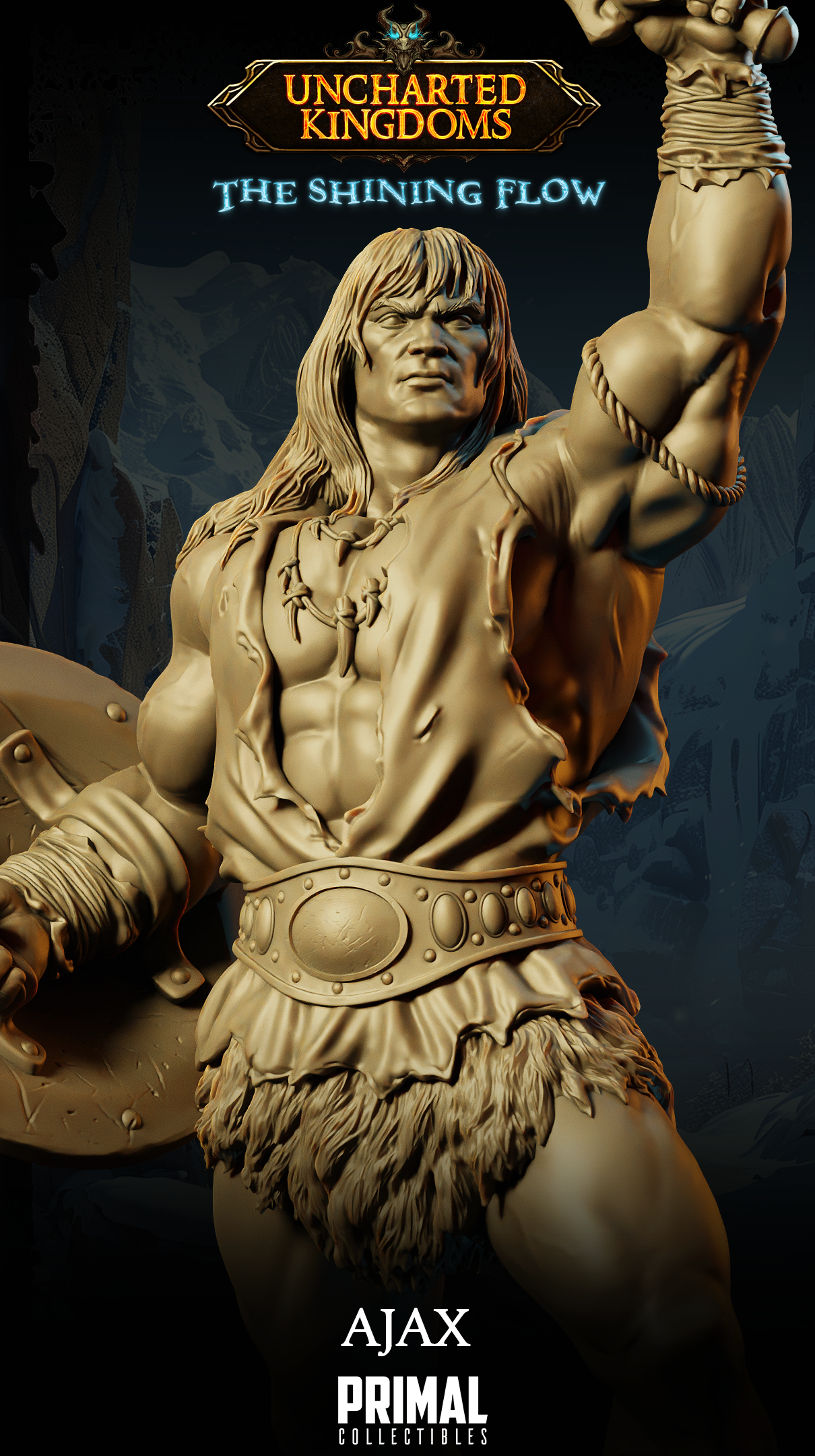Barbarian Ajax - Uncharted Kingdoms/ The Shining Flow - Primal Collectibles
