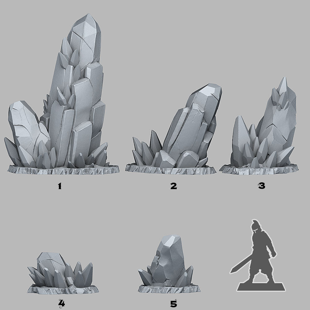 Ice Crystals - Plants & Rocks Nov - Print Your Monsters