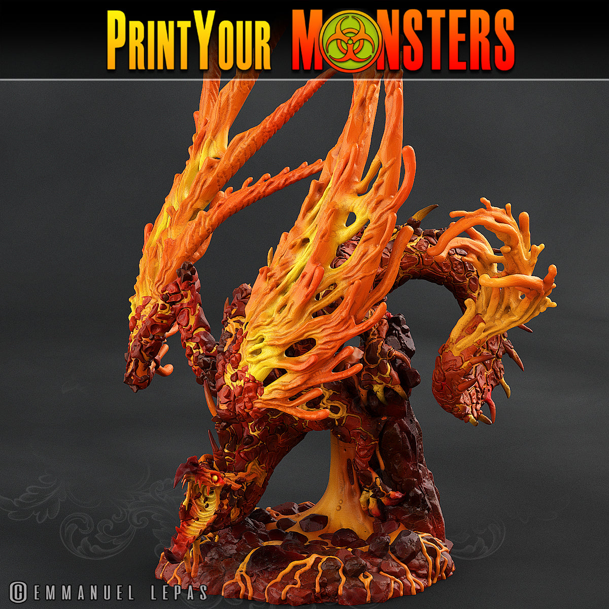Infernal Magma Dragon - Magma Pack - Print Your Monsters