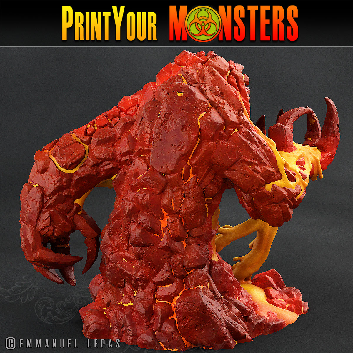 Infernal Magma Elemental - Magma Pack - Print Your Monsters