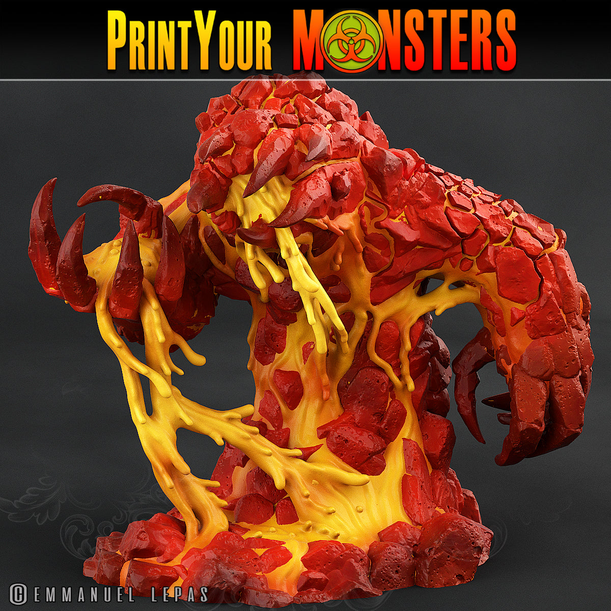 Infernal Magma Elemental - Magma Pack - Print Your Monsters