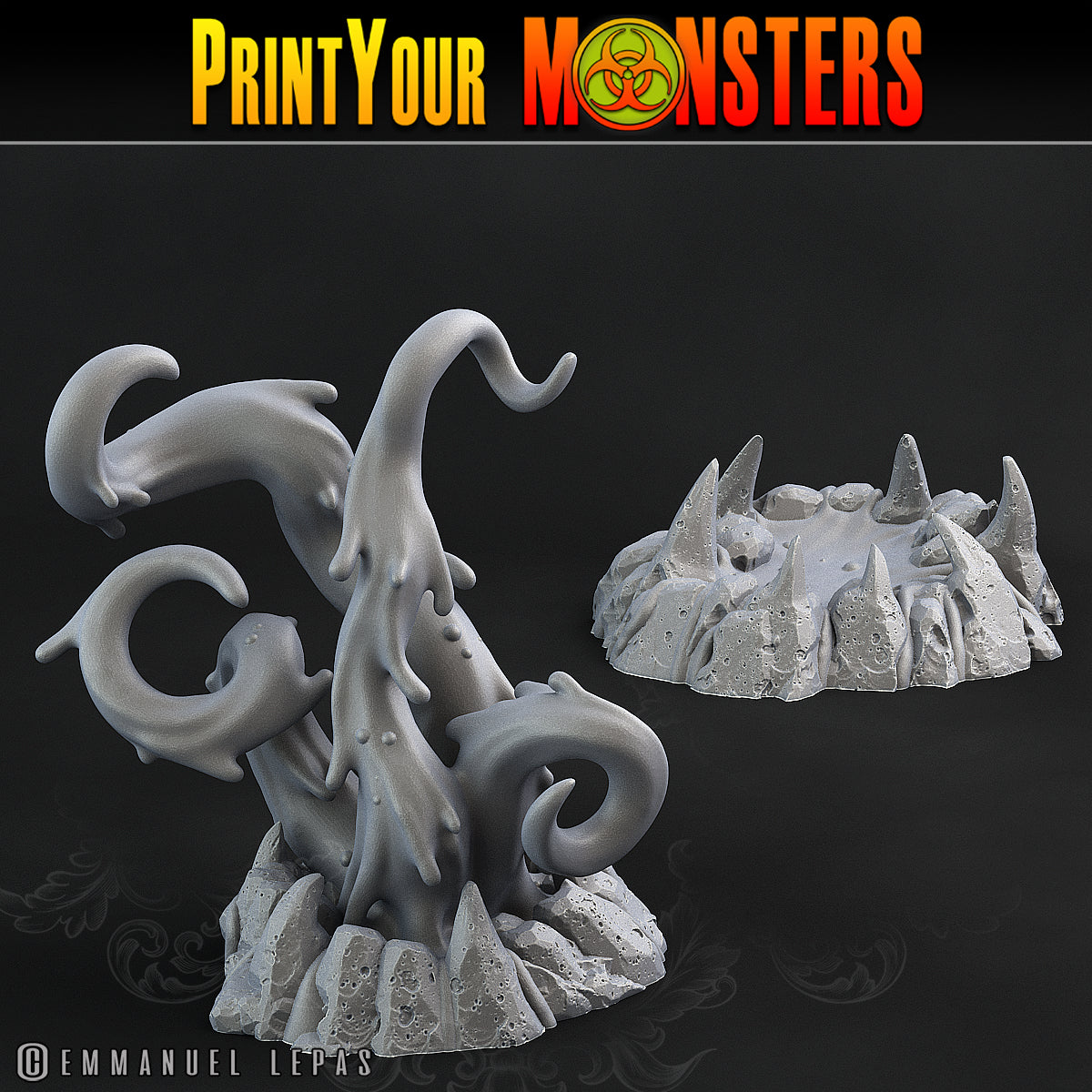 Infernal Magma Tentacles & Pool - Magma Pack - Print Your Monsters