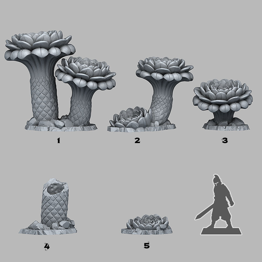Island Flowers - Plants & Rocks Sep - Print Your Monsters