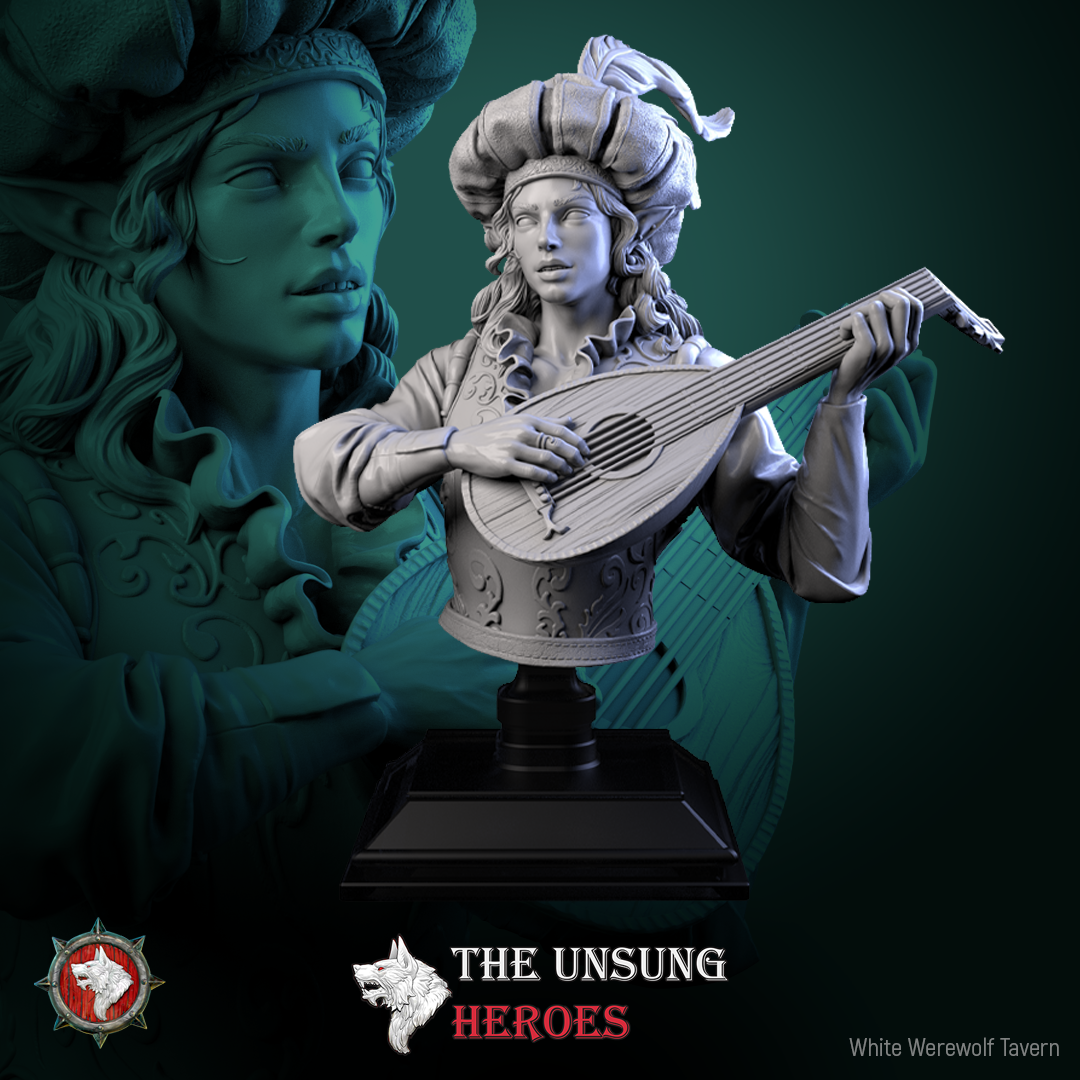 Madame Pachadora Bust with Base - from the series Cirque Phantasmagoria 1 - White Werewolf Tavern