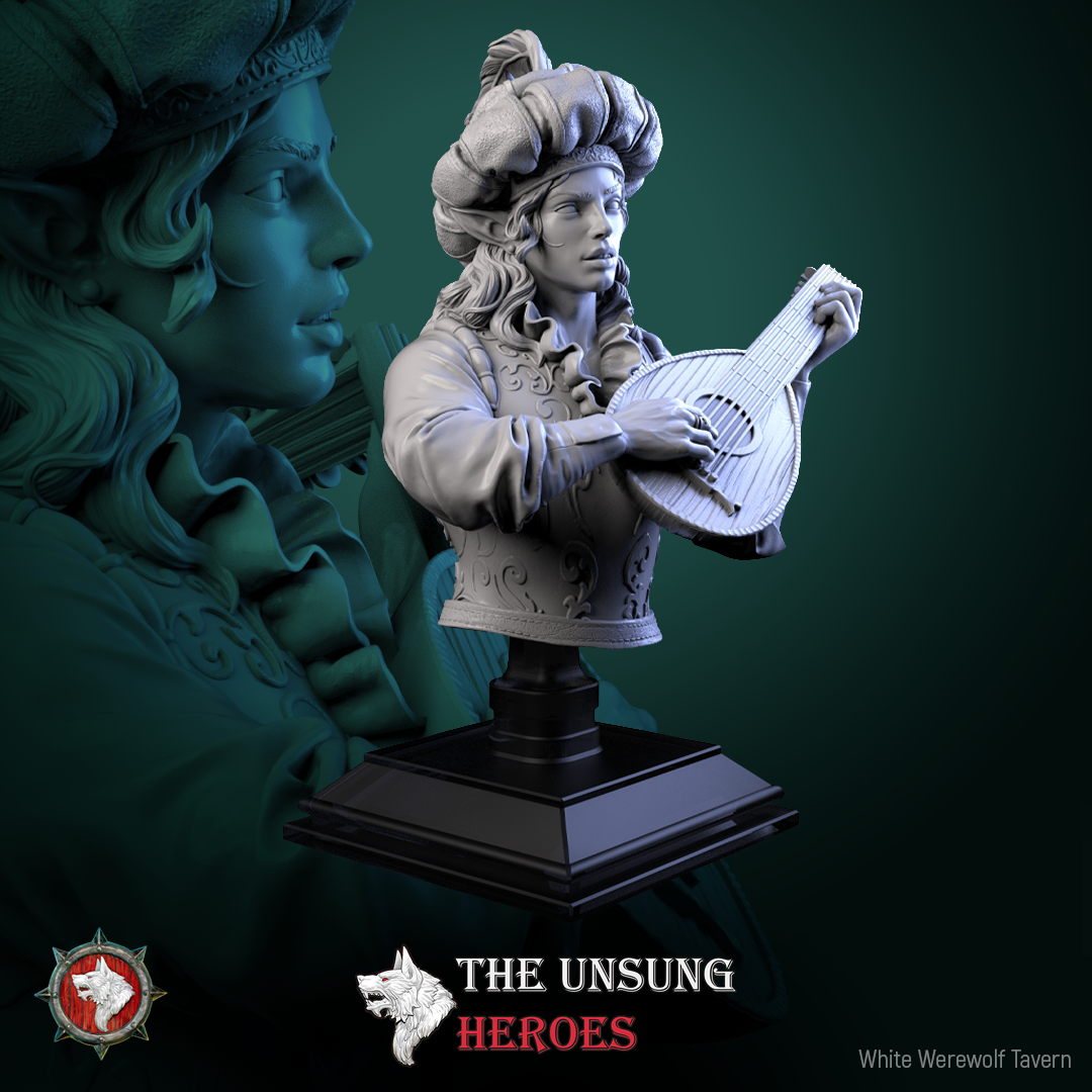 Madame Pachadora Bust with Base - from the series Cirque Phantasmagoria 1 - White Werewolf Tavern
