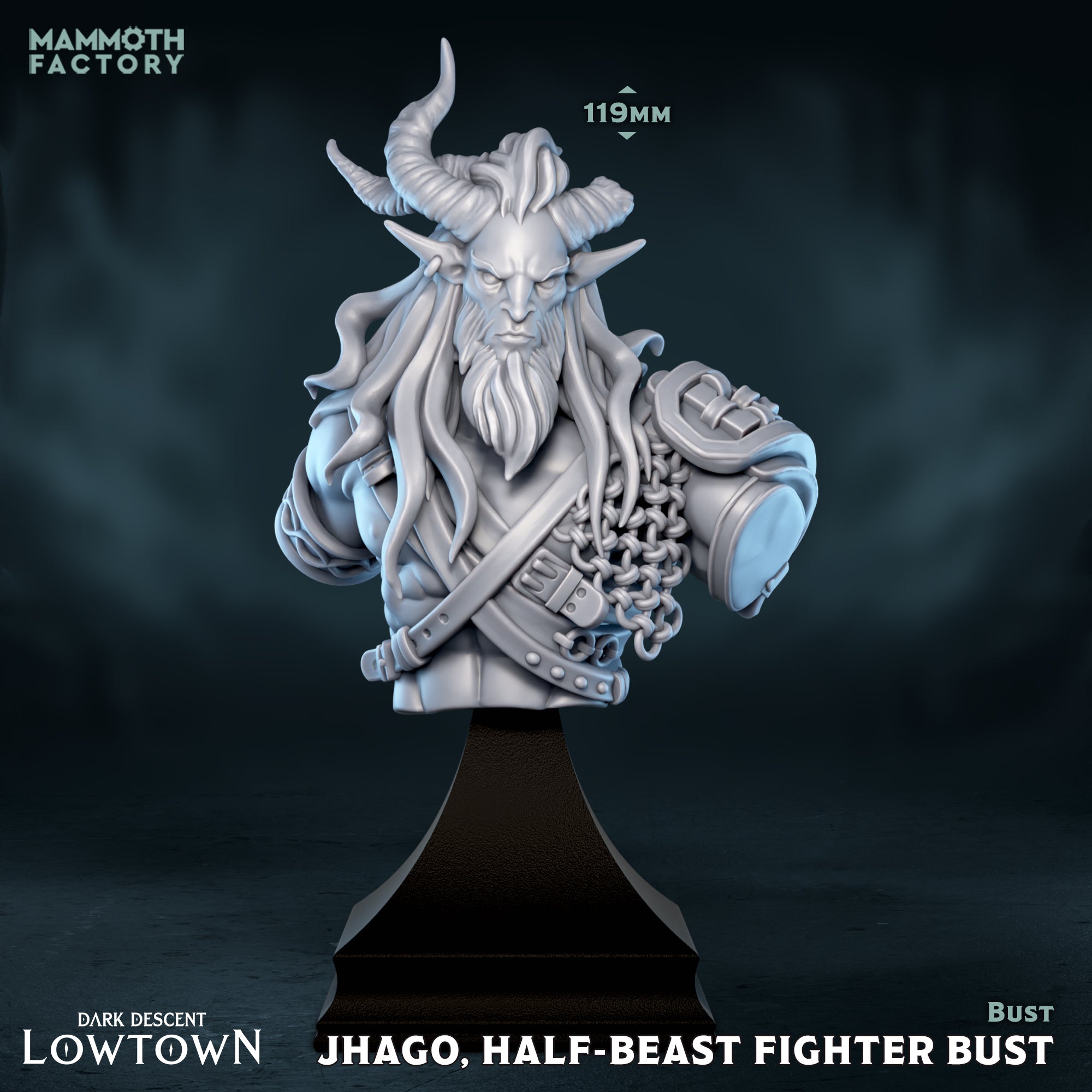 Jhago Half Beast Fighter Bust - Dark Descent - Lowtown - Mammoth Factory