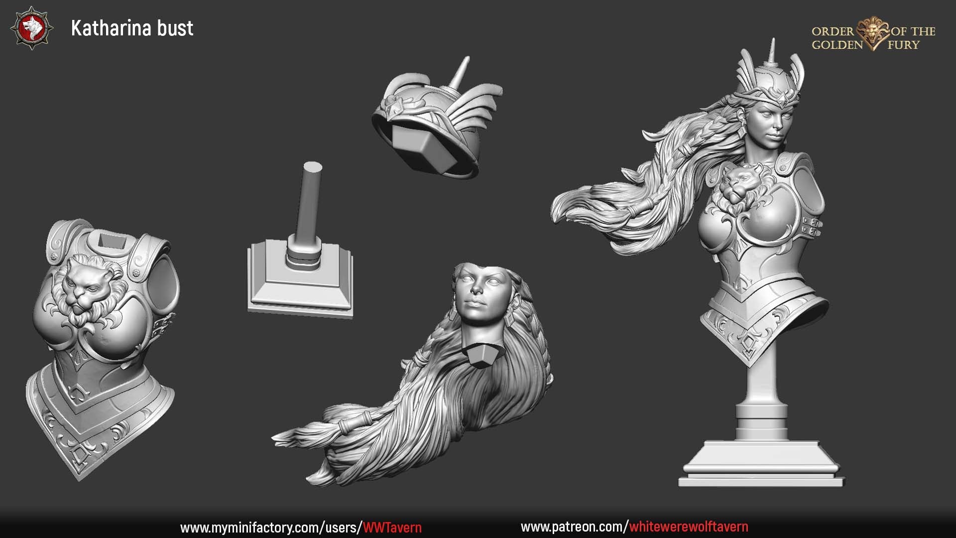 Katharina - Bust aus der Reihe Order of the golden Fury von White Werewolf Tavern