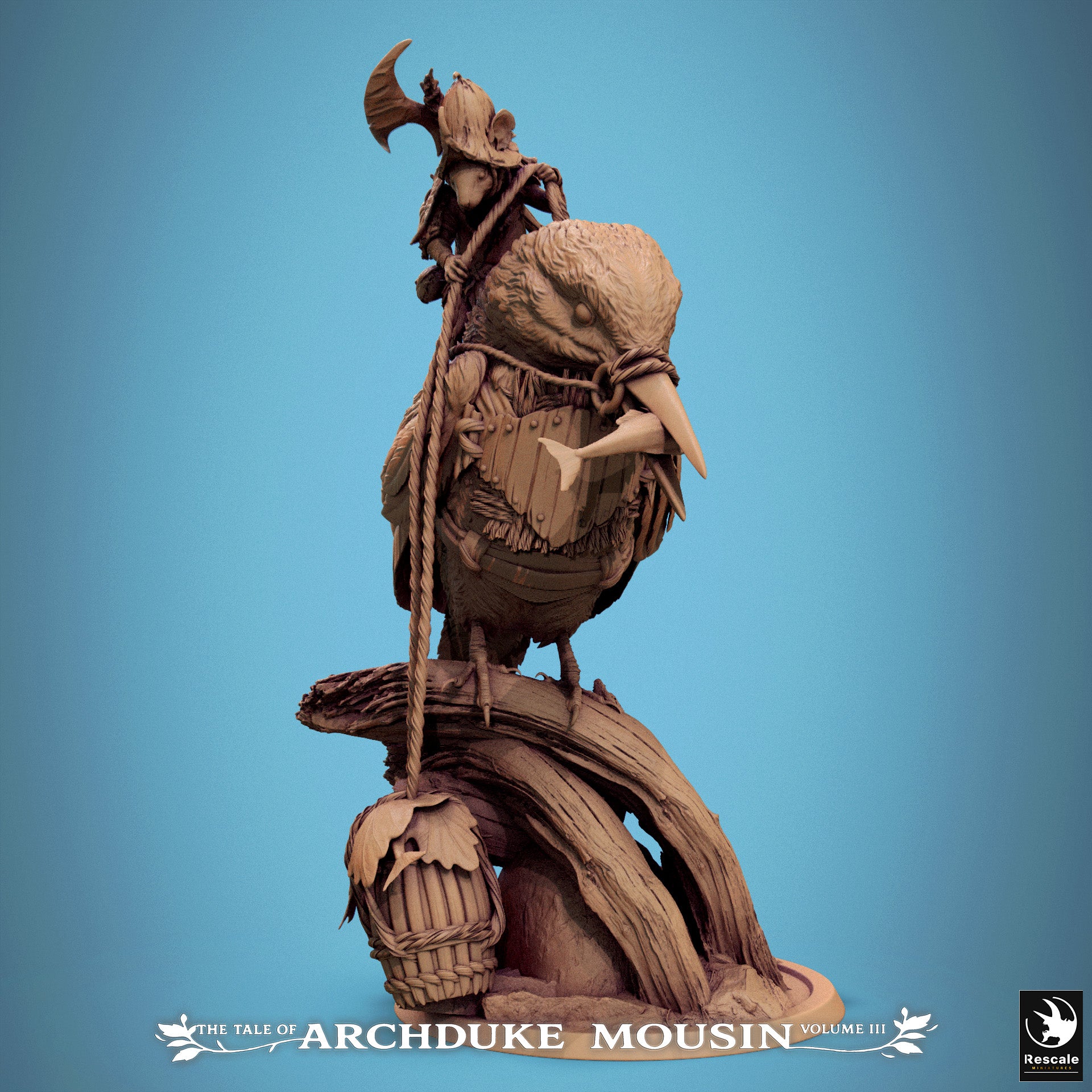 Mouse on Kingfisher Fishing - Tales of Archduke Mousin III - Rescale Miniatures