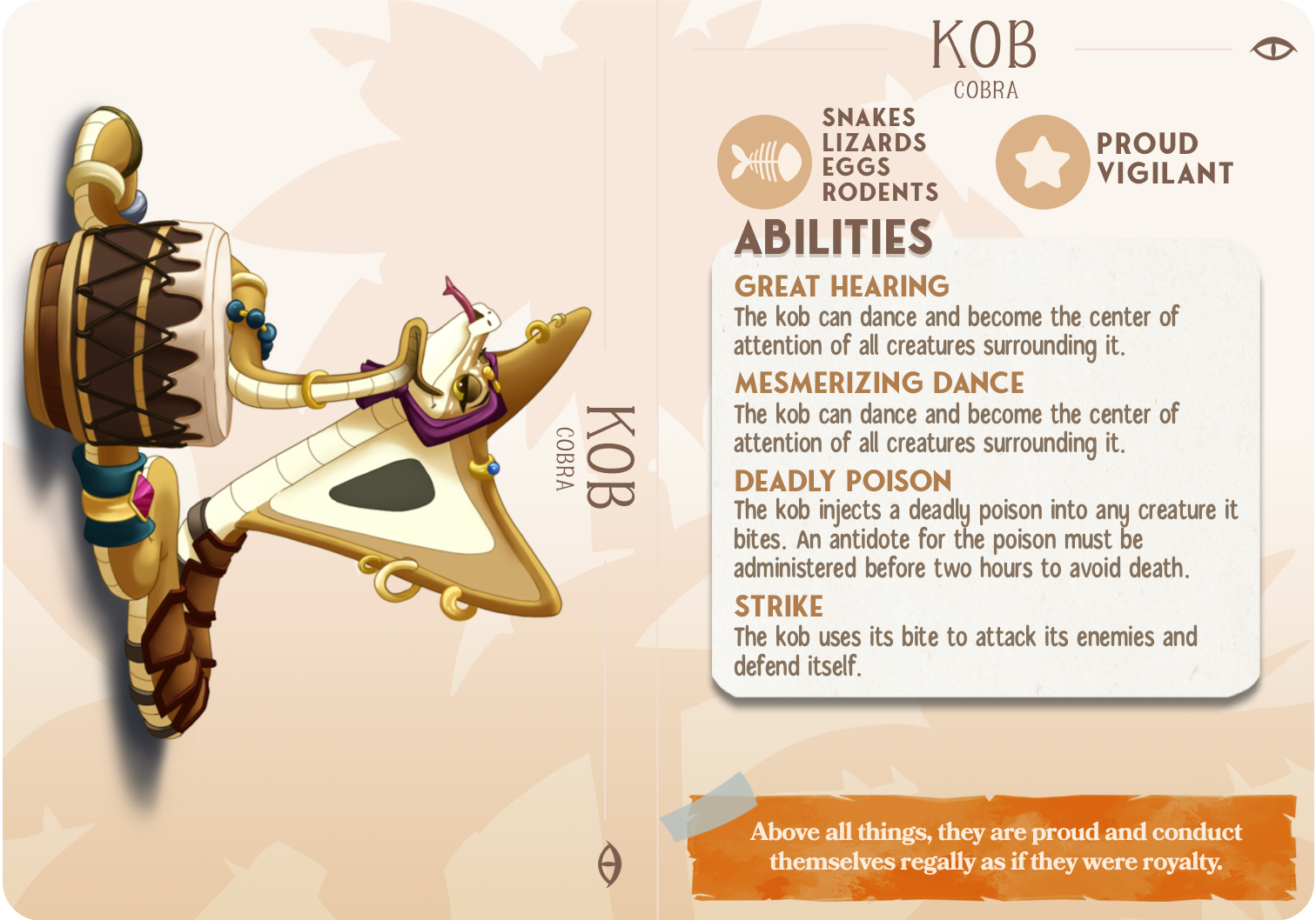 Cobra - Reptiles - Kob - Animal Companions by Cornelia - Cast n Play