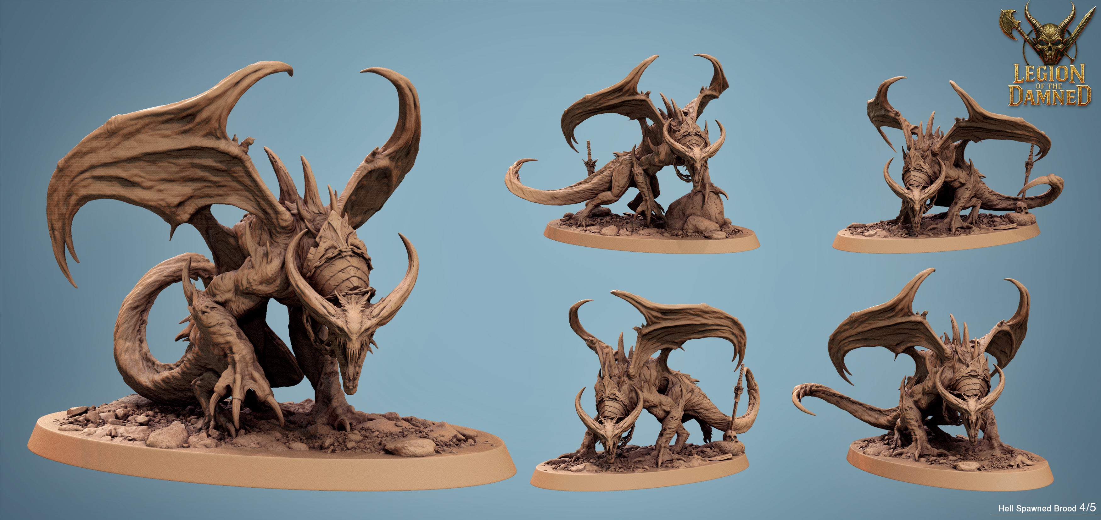 Hellspawned Brood Dragon - aus der Reihe Legion of the Damned von Rescale Miniatures