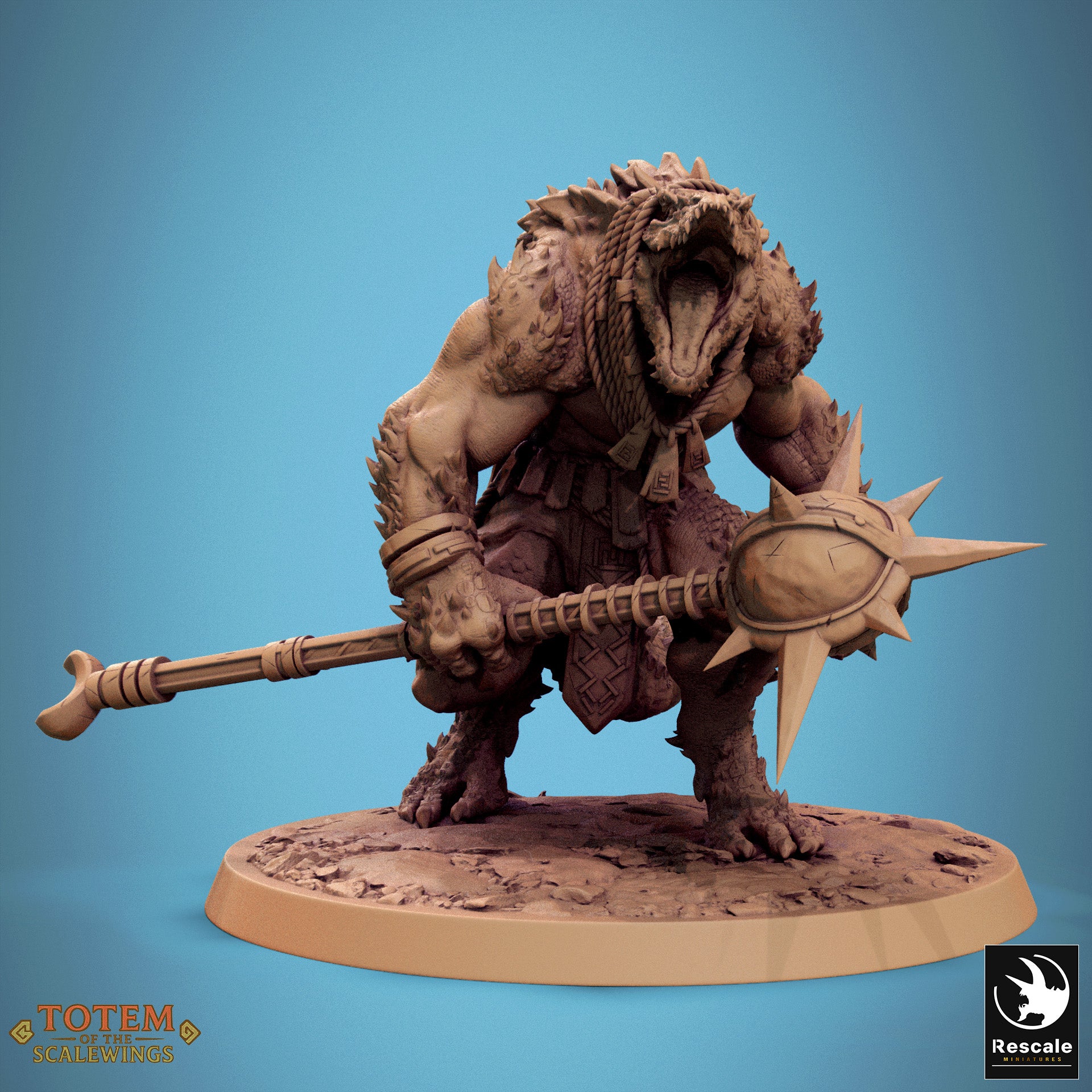 Lizardman Champion - aus der Reihe Totem of the Scalewings von Rescale Miniatures