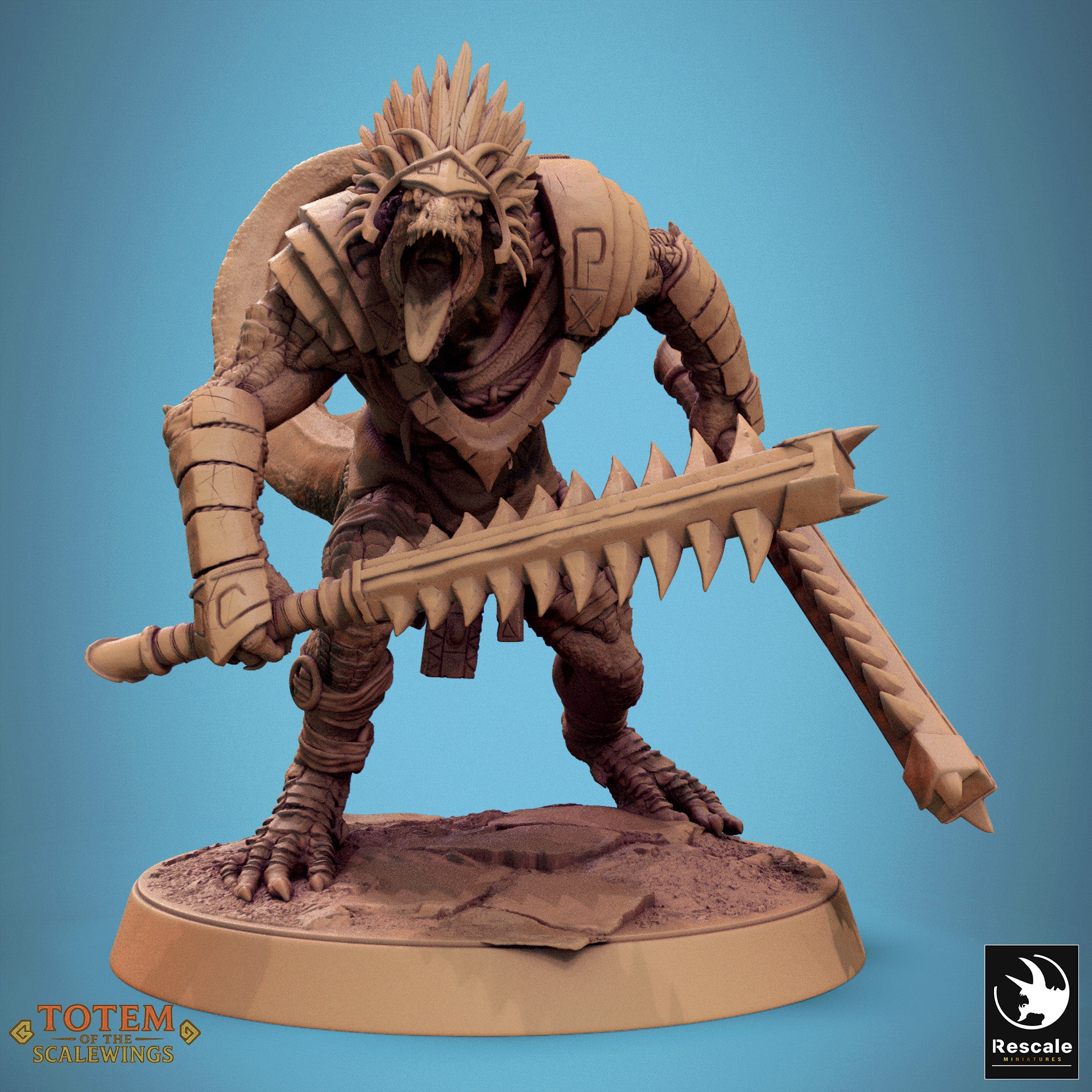 Lizardman Grimscale - aus der Reihe Totem of the Scalewings von Rescale Miniatures