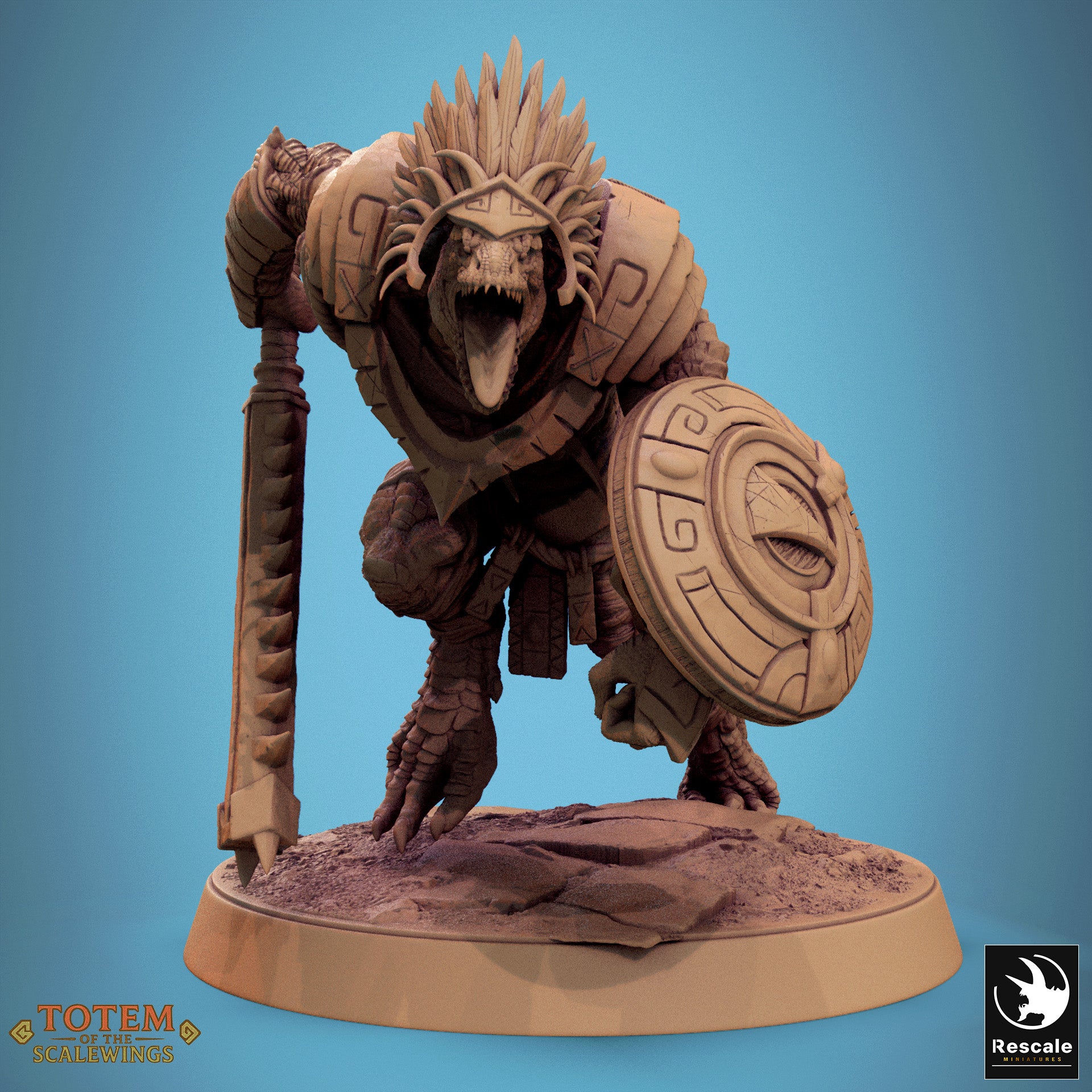 Lizardman Grimscale - aus der Reihe Totem of the Scalewings von Rescale Miniatures