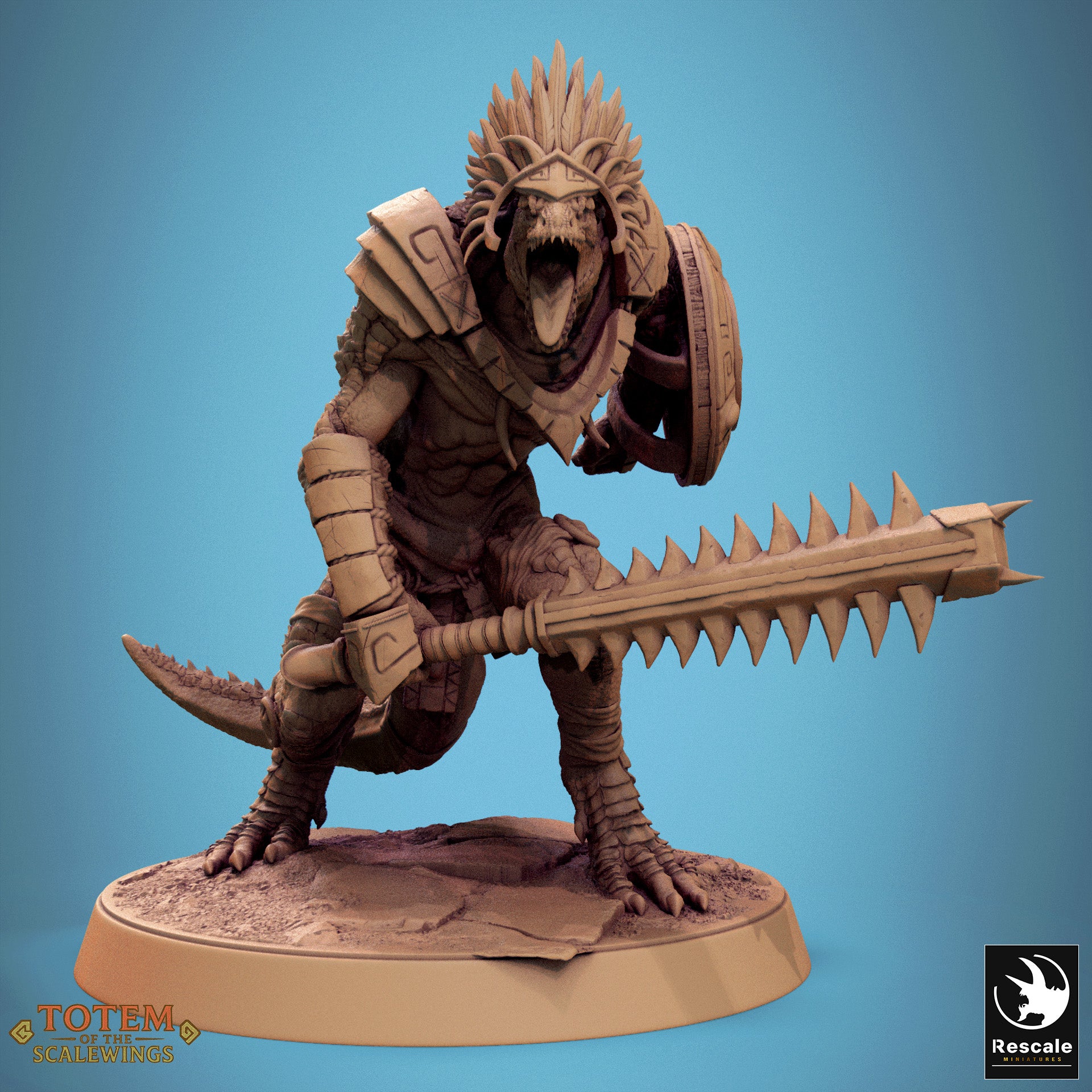 Lizardman Grimscale - aus der Reihe Totem of the Scalewings von Rescale Miniatures