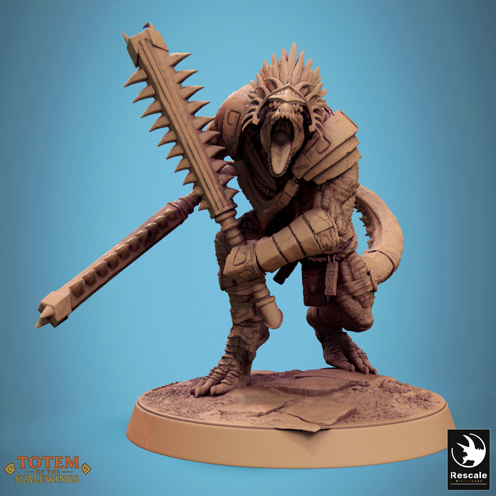 Lizardman Grimscale - aus der Reihe Totem of the Scalewings von Rescale Miniatures