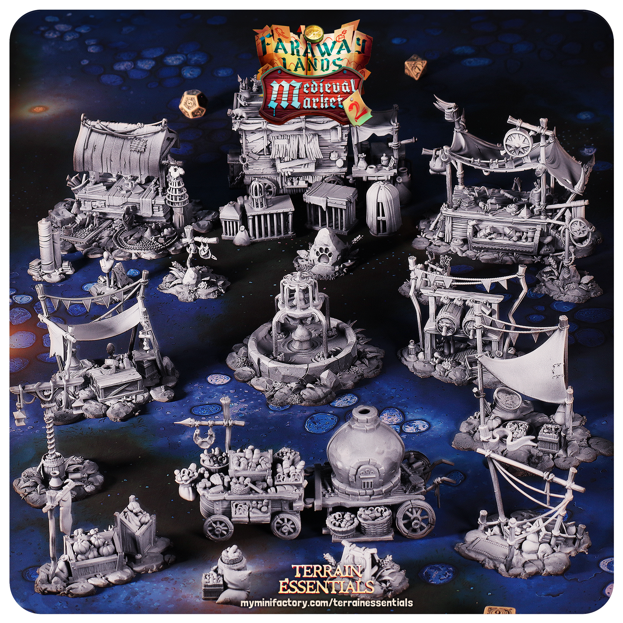 Medieval Market II. - von Terrain Essentials by Cast n Play