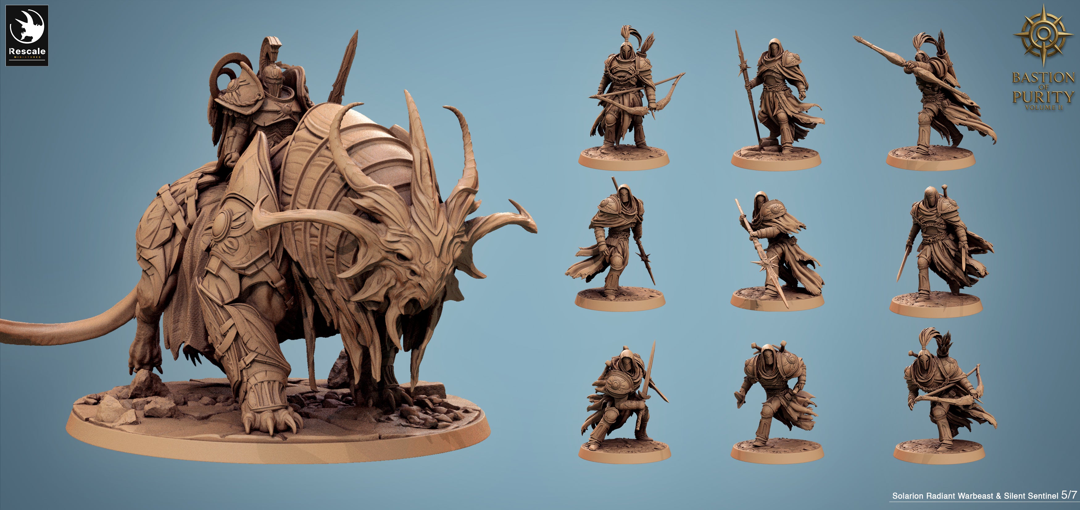Sentinel Of Aetherium Great Commander Spear- from the Bastion of Purity series by Rescale Miniatures