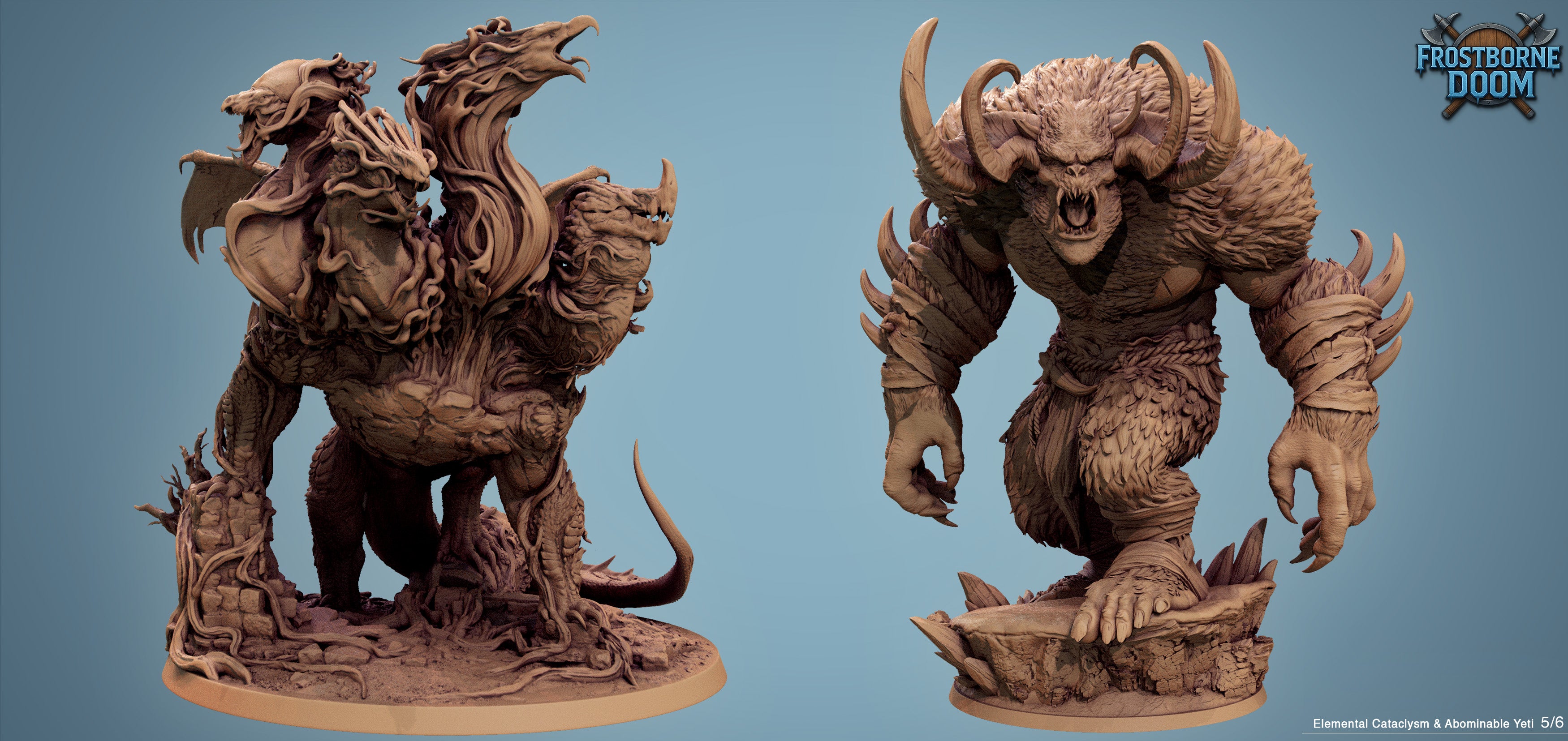 Abominable Yeti - aus der Reihe Frostborne Doom von Rescale Miniatures