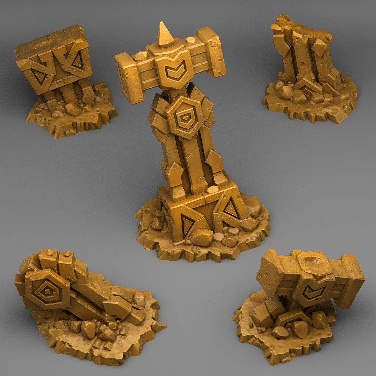 Magic Hammer Ruins - Plants & Rocks Nov - Print Your Monsters