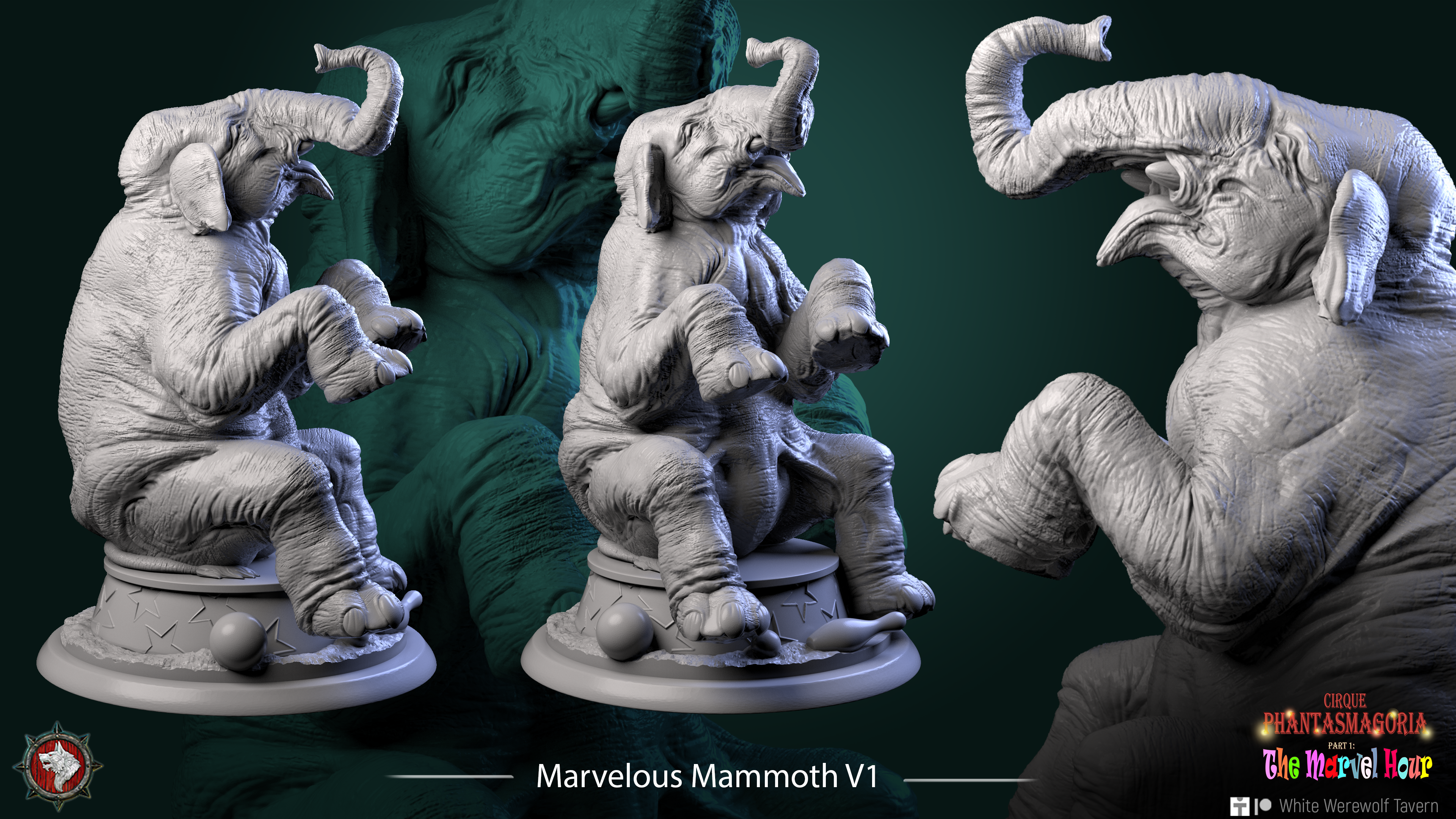Mammouth merveilleux - de la série Cirque Phantasmagoria 1 par White Werewolf Tavern