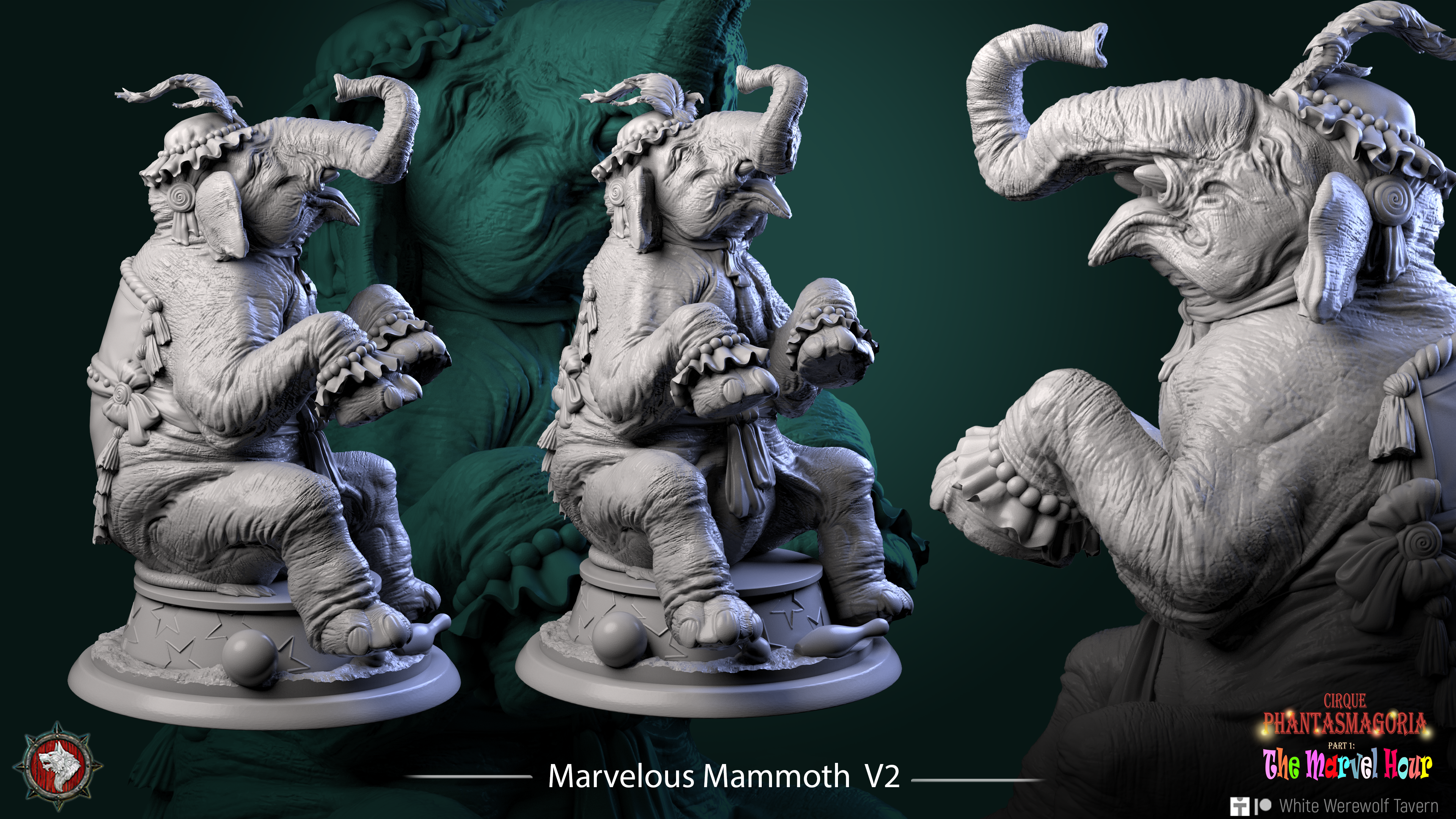 Mammouth merveilleux - de la série Cirque Phantasmagoria 1 par White Werewolf Tavern