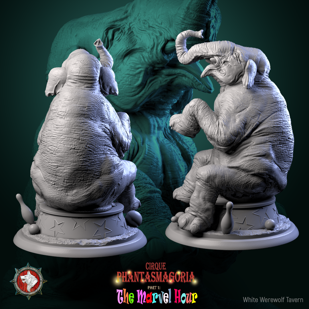 Mammouth merveilleux - de la série Cirque Phantasmagoria 1 par White Werewolf Tavern