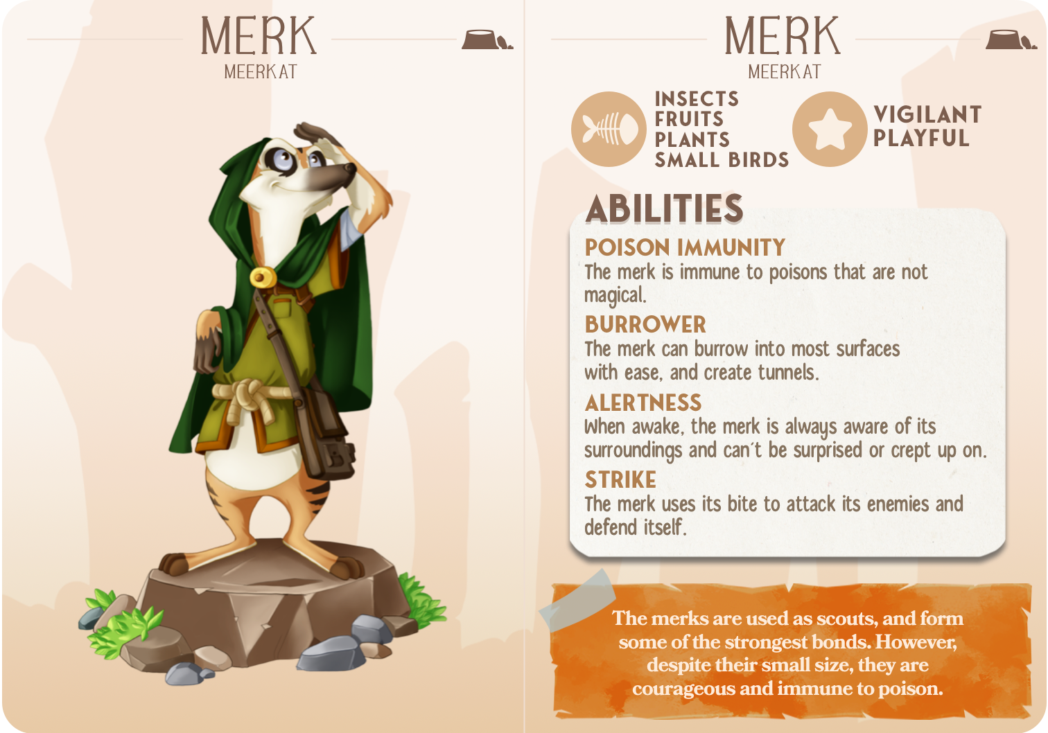 Meerkat - Burrowers - Merk - Animal Companions by Cornelia - Cast n Play