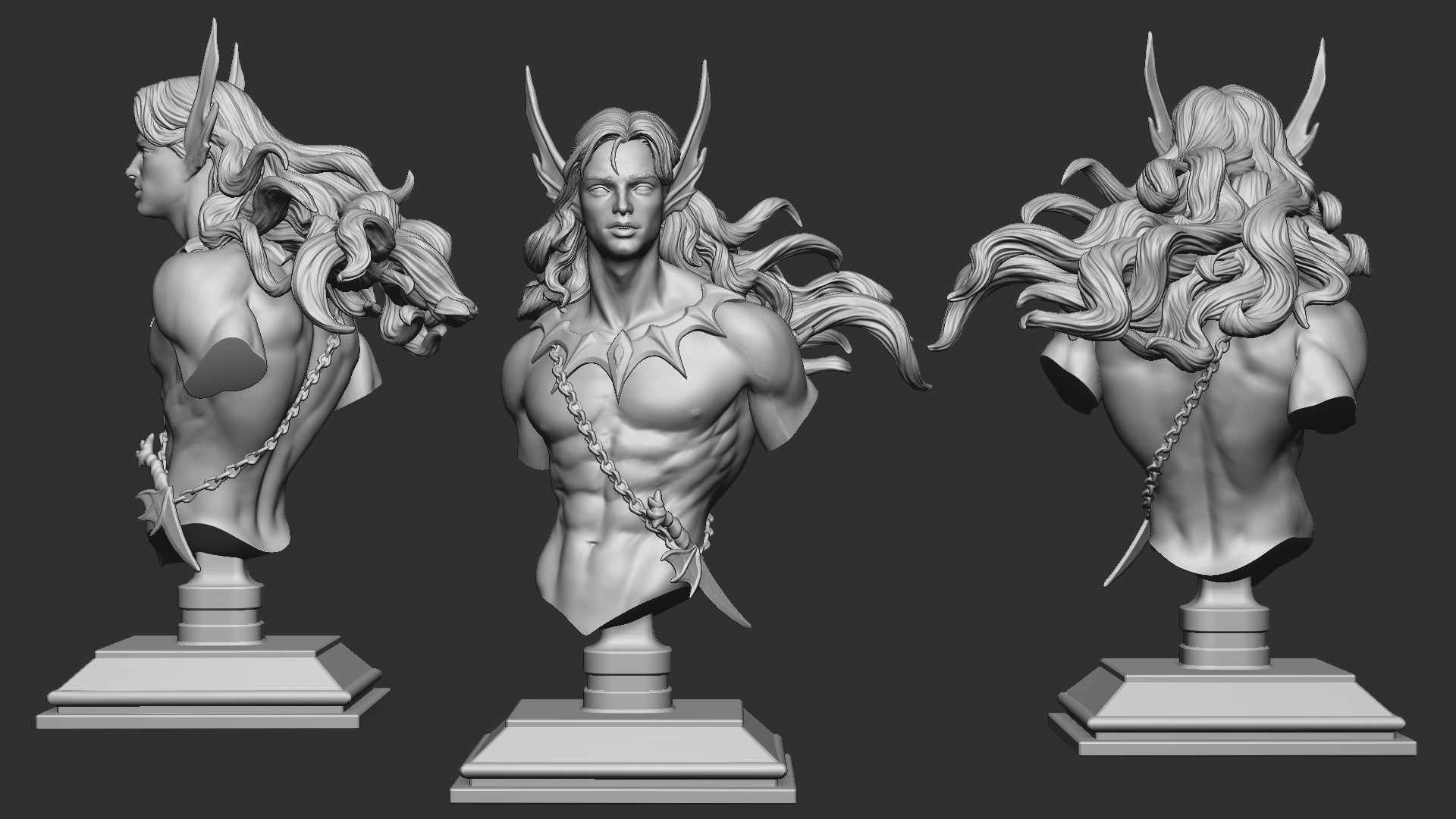 Merman Bust - Call of the Drowned - White Werewolf Tavern
