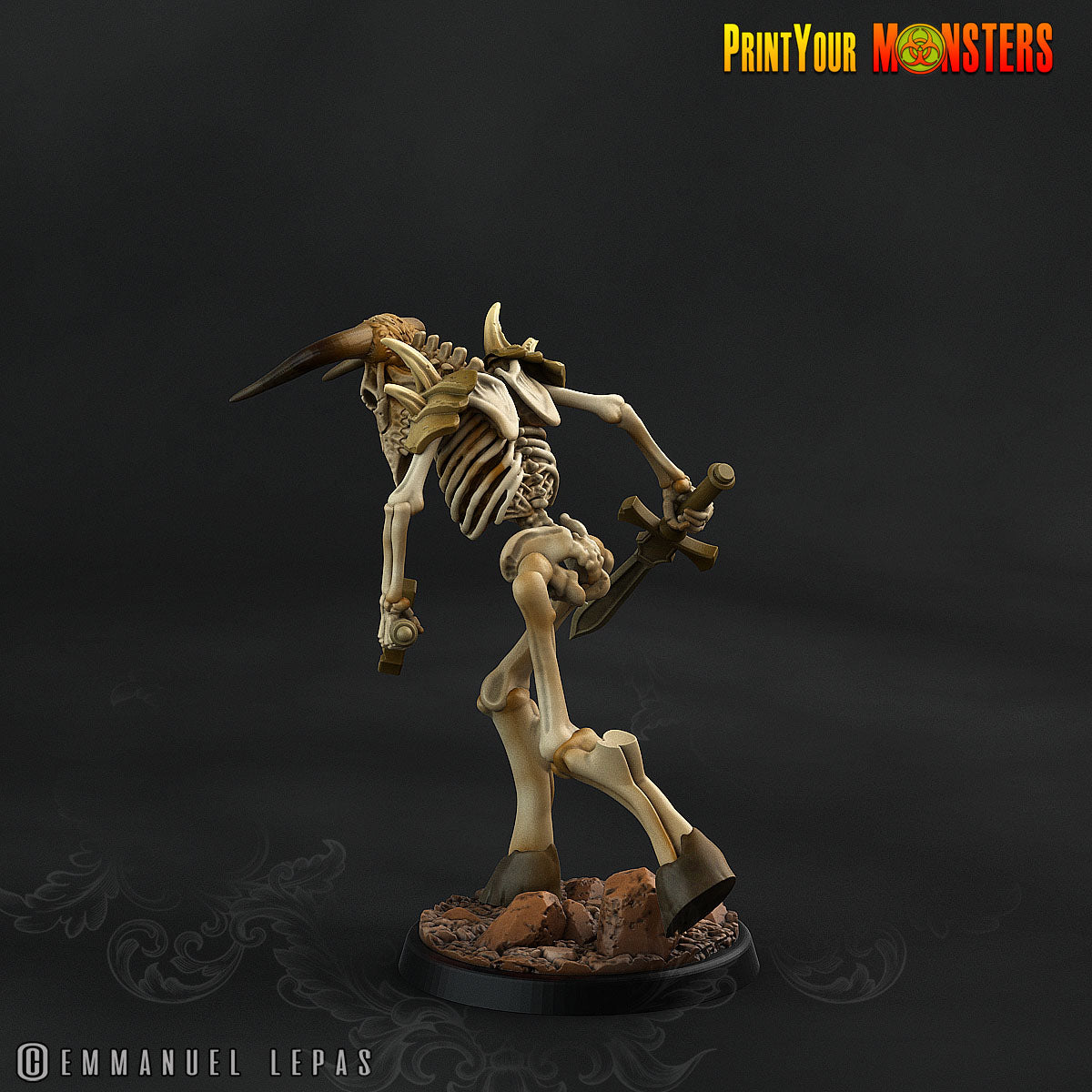 Skeleton Minotaurs - aus der Reihe Ancient Bones Pack von Print Your Monsters