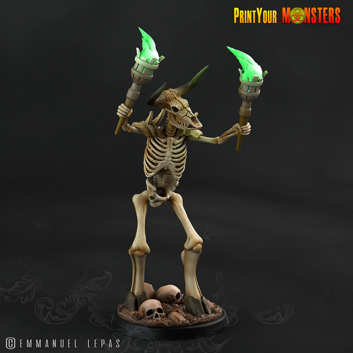 Skeleton Minotaurs - aus der Reihe Ancient Bones Pack von Print Your Monsters