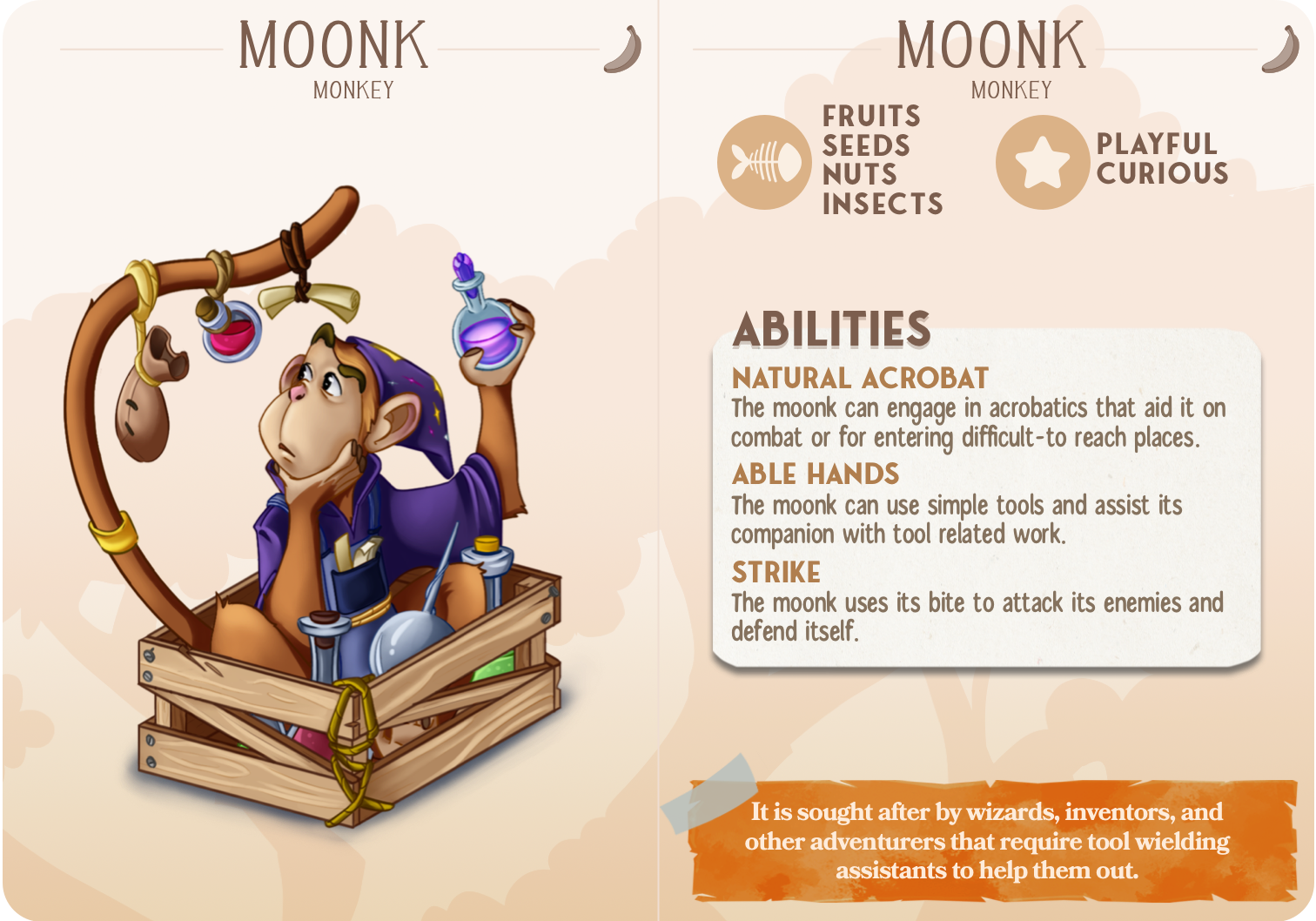 Monkey - Primates - Moonk - Animal Companions by Cornelia - Cast n Play