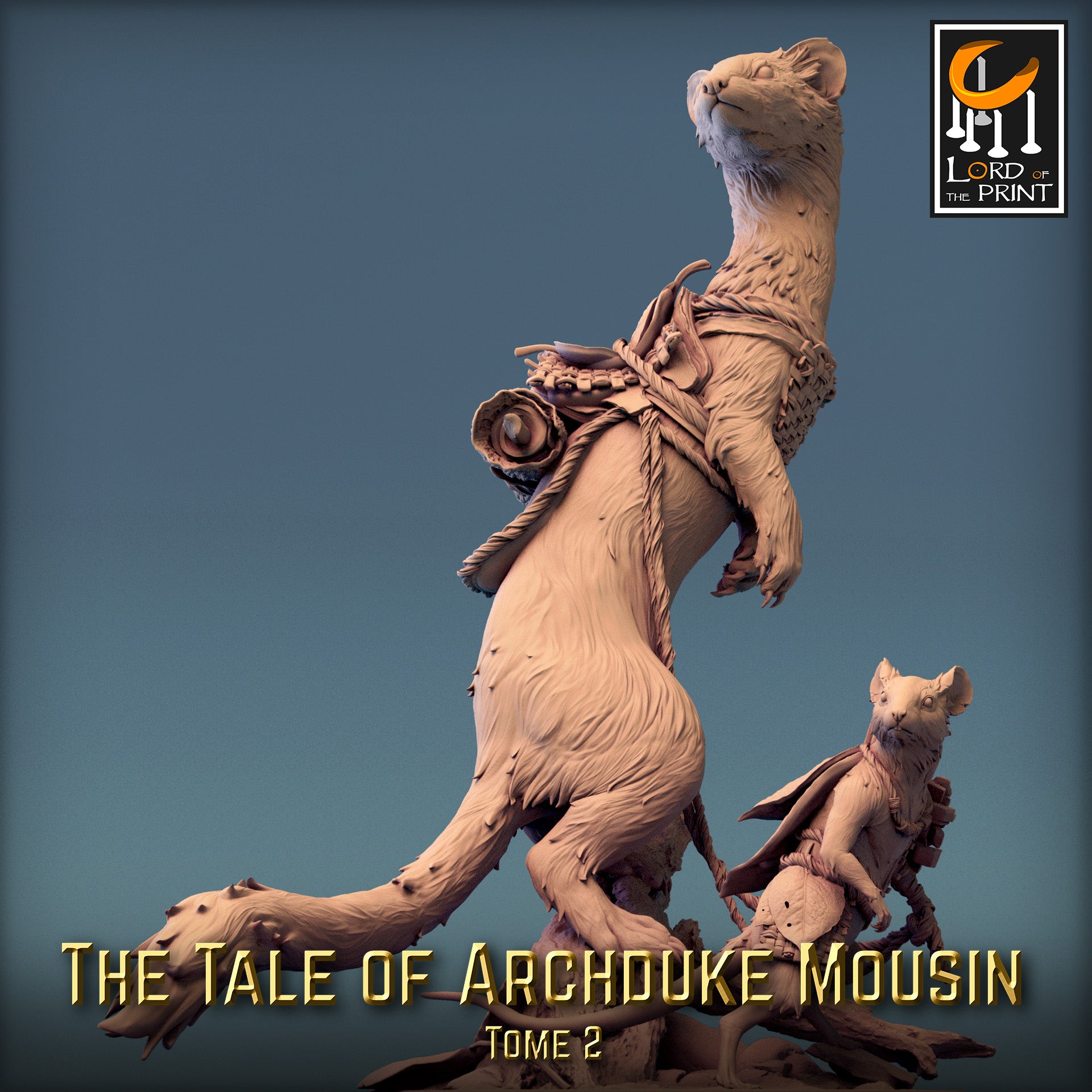 Moussin Weasel Stand - Tales of Archduke Mousin II - Rescale Miniatures