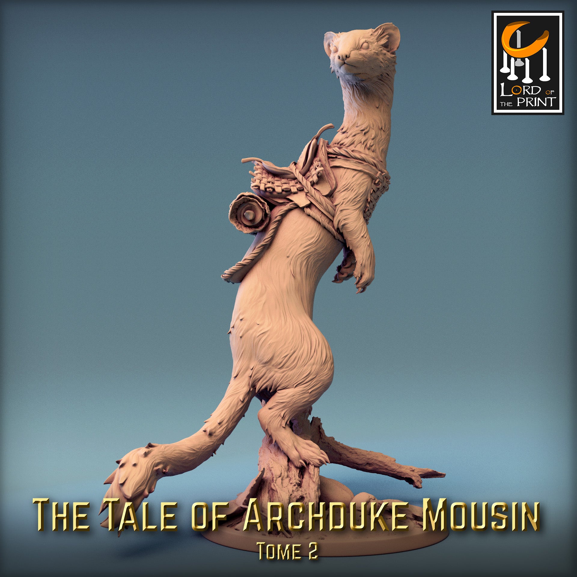 Moussin Weasel Stand - Tales of Archduke Mousin II - Rescale Miniatures