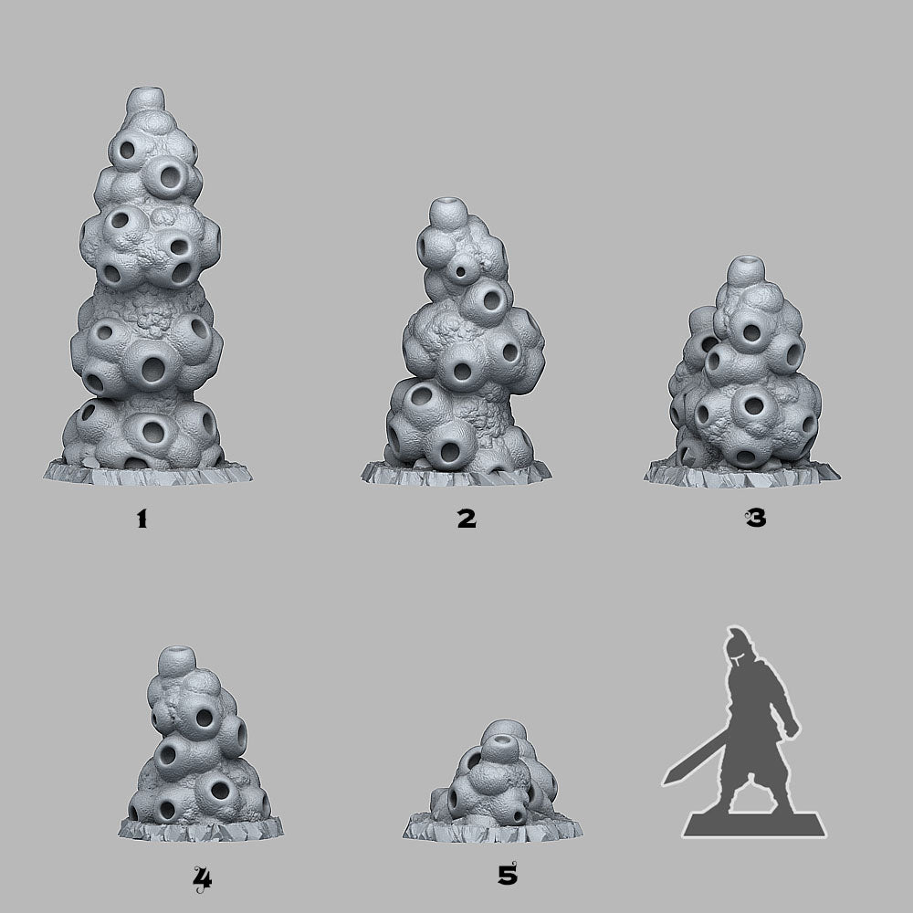 Mutant Anthill Towers - Plants & Rocks Okt - Print Your Monsters