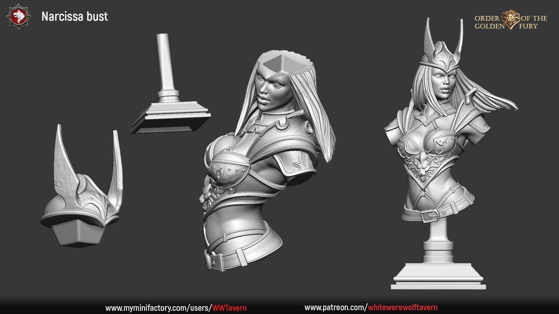 Narcissa - Bust aus der Reihe Order of the golden Fury von White Werewolf Tavern