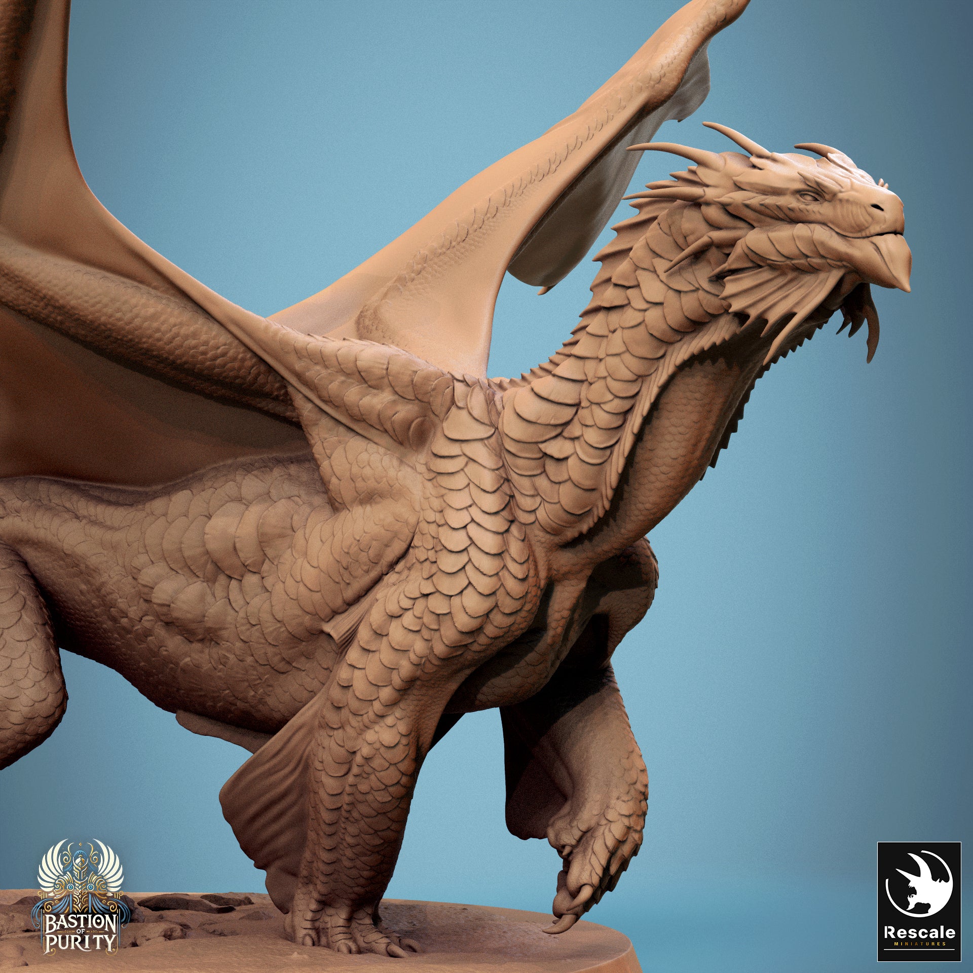 Bronze Dragon Walk - from the Bastion of Purity series by Rescale Miniatures