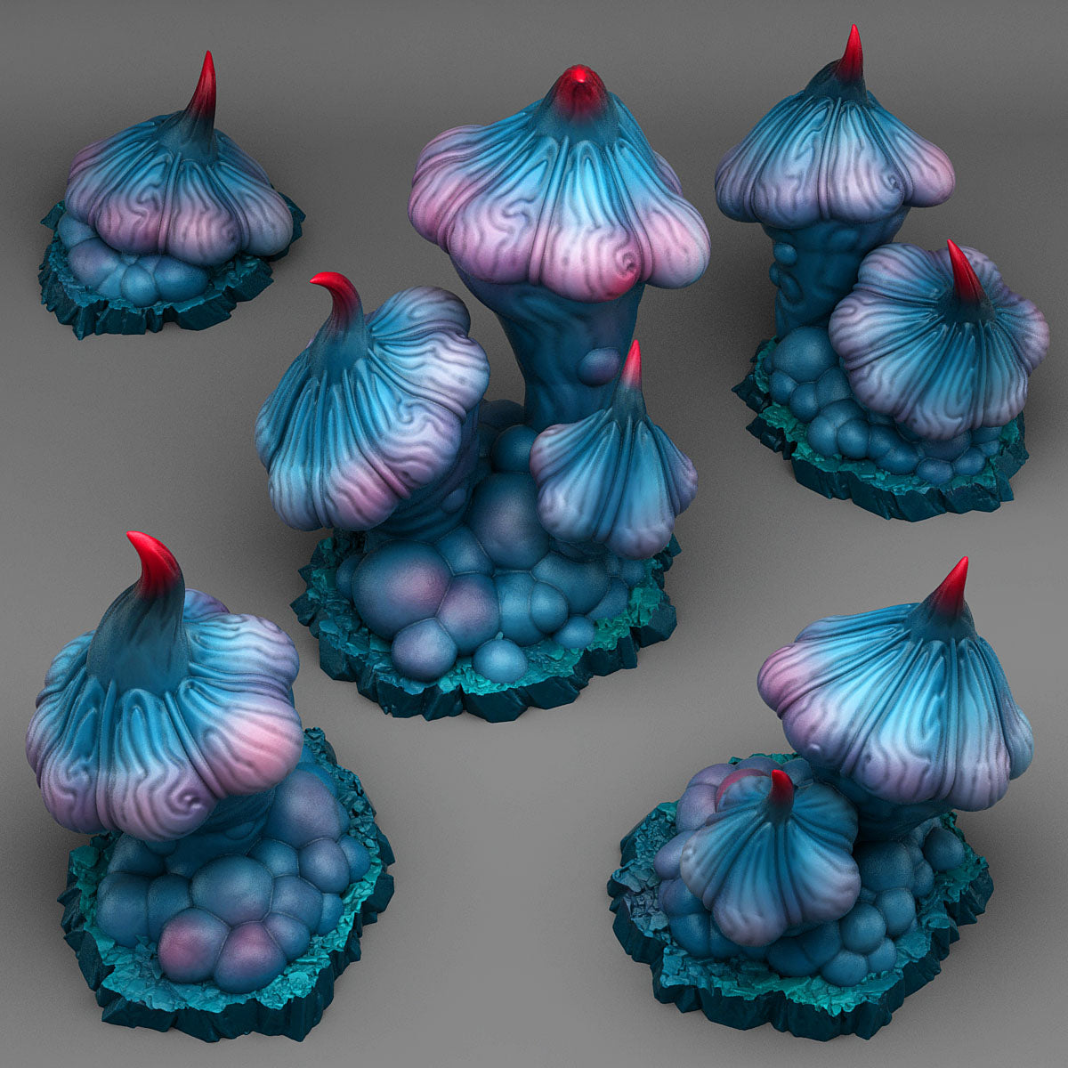 Nightmare Mushrooms - Plants & Rocks Okt - Print Your Monsters