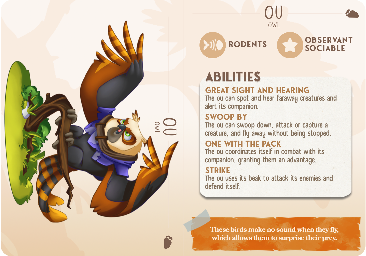 Owl - Flyers - Ou - Animal Companions by Cornelia - Cast n Play