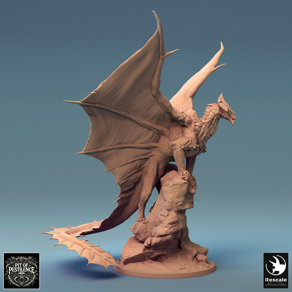 Brass Dragon Stand aus der Reihe Pit Of Pestilence von Rescale Miniatures