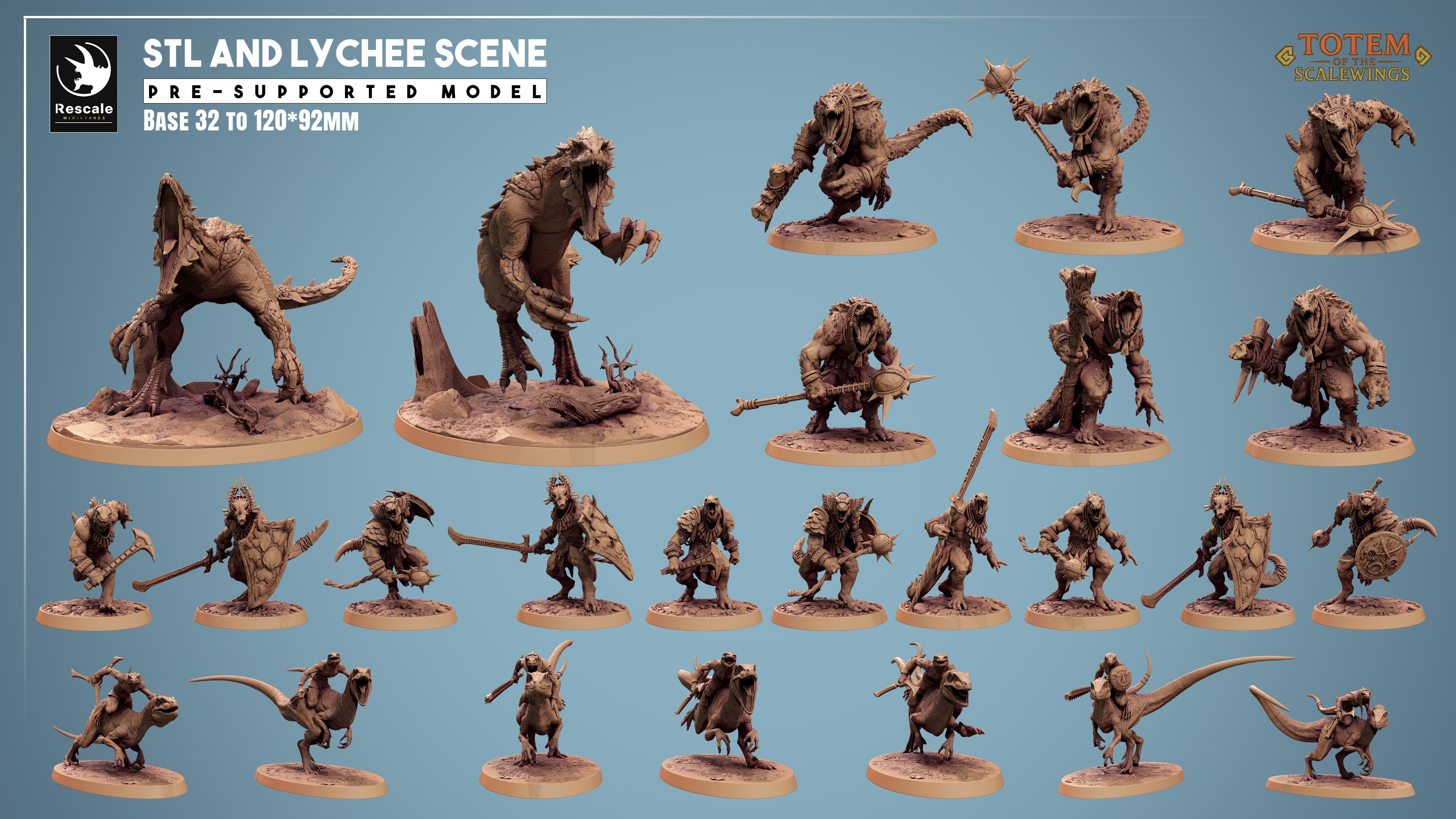 Ixakar the Prime - aus der Reihe Totem of the Scalewings von Rescale Miniatures
