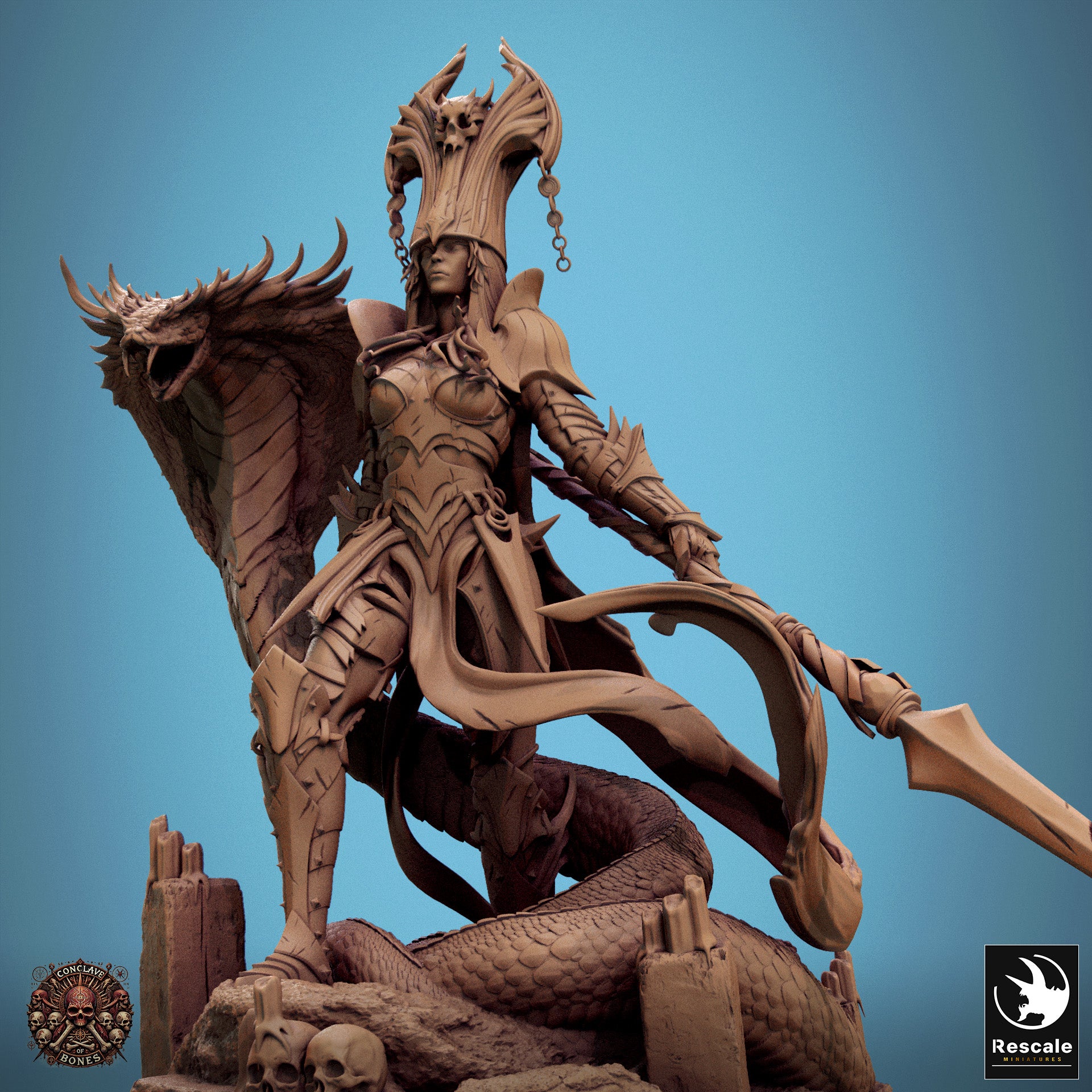Queen Snake - aus der Reihe Conclave of Bones von Rescale Miniatures