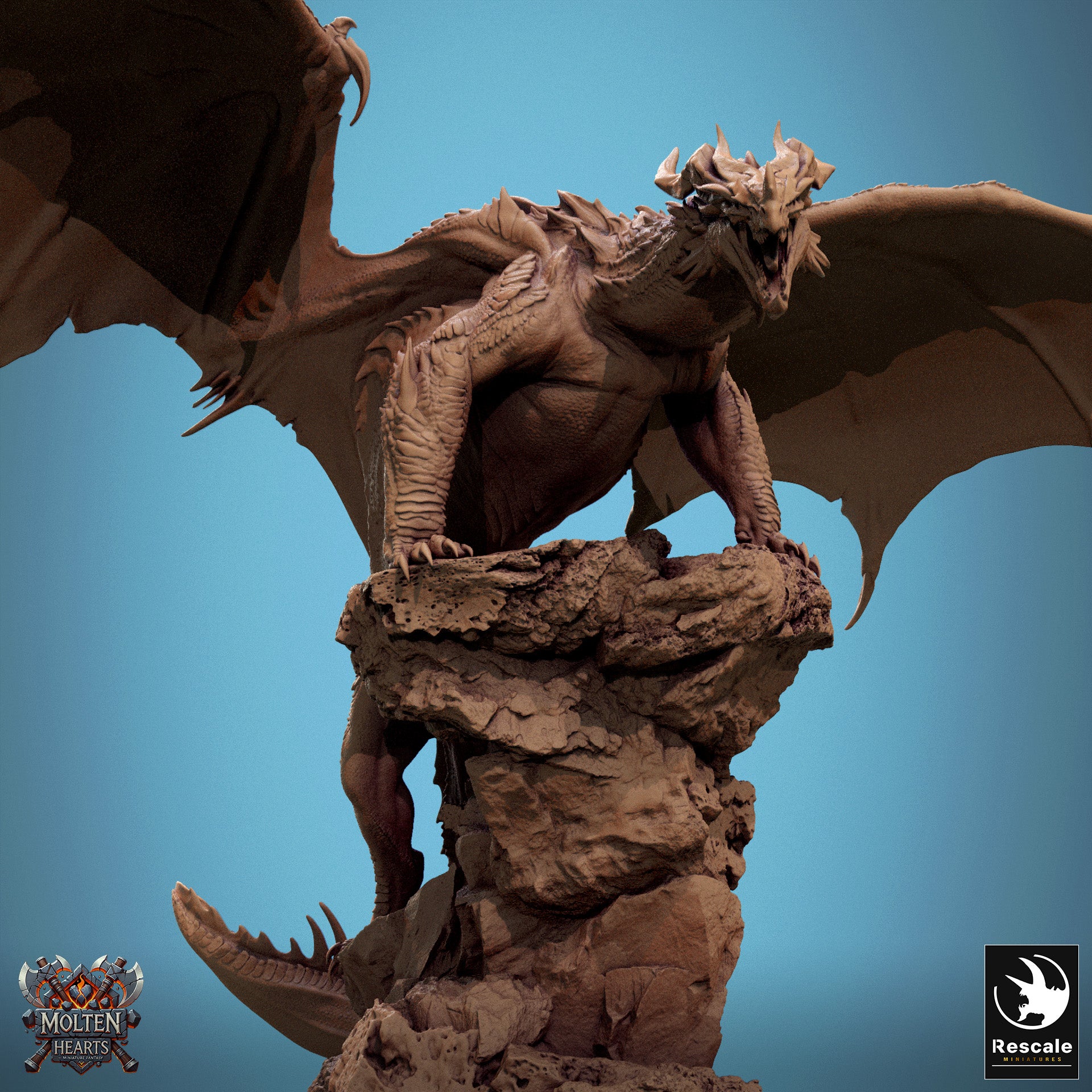 Red Dragon Stance - aus der Reihe Molten Hearts von Rescale Miniatures