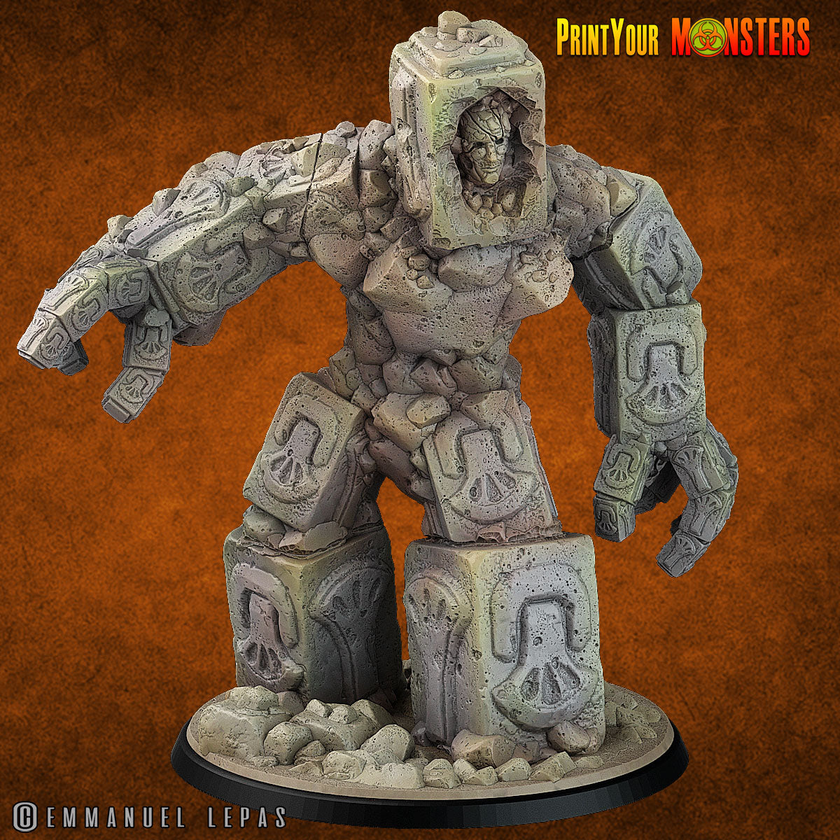 Rock Golem - aus der Reihe Golems von Print Your Monsters