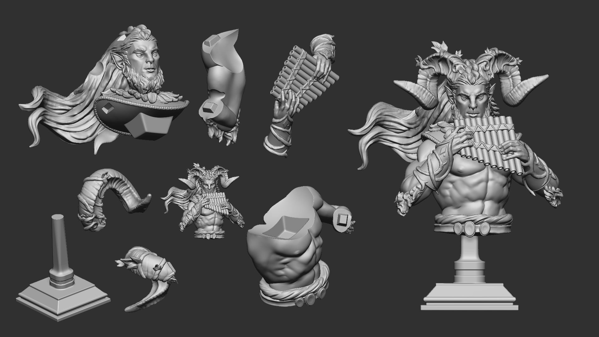 Satyrs - Bust aus der Reihe Mystical Forest von White Werewolf Tavern