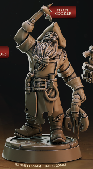 Pirate Cook &amp; Swabbers - de la série Pirate Chronicles de Cast n Play