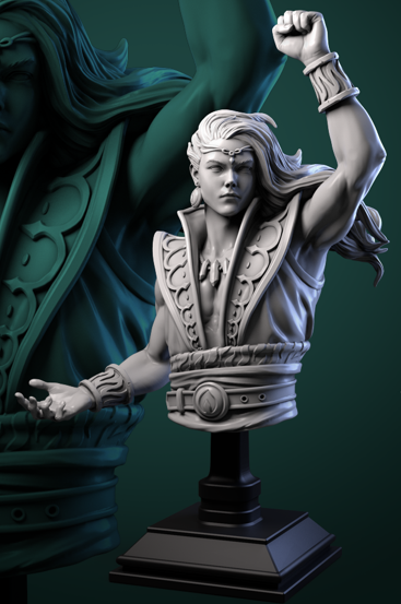 Fire Master - Bust aus der Reihe 4 Elements von White Werewolf Tavern