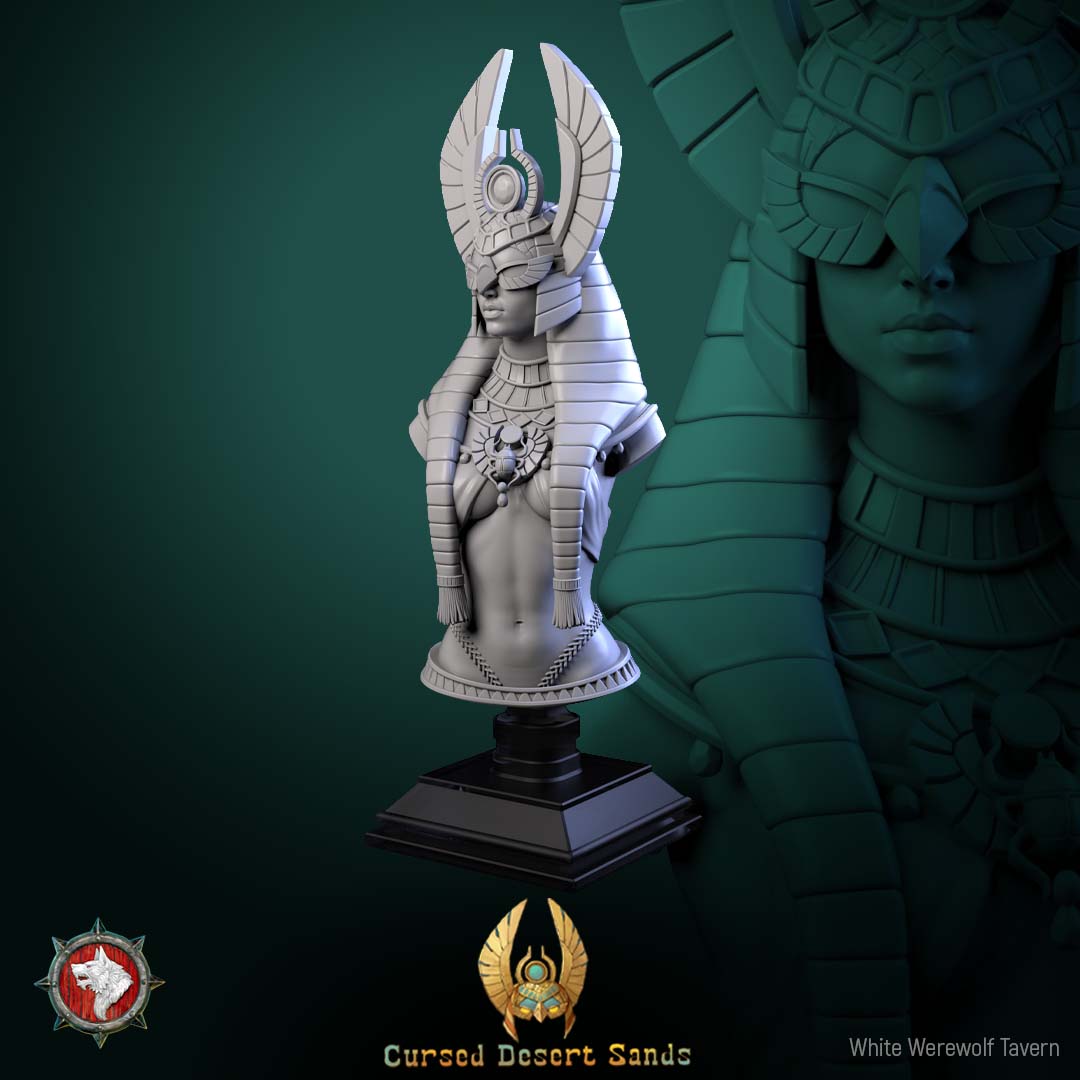 Madame Pachadora Bust with Base - from the series Cirque Phantasmagoria 1 - White Werewolf Tavern